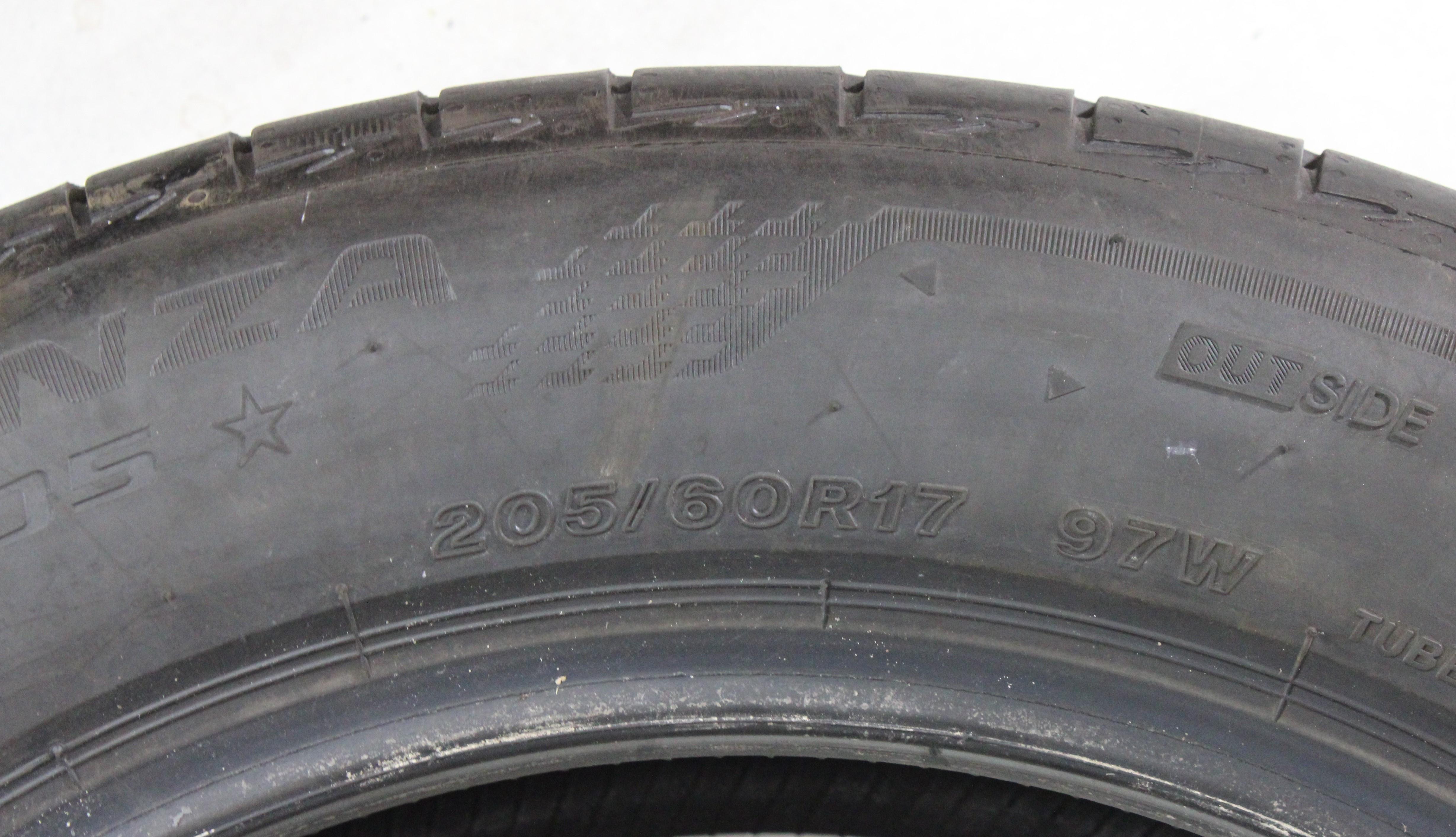 1 x 205/60R17 97W Sommerreifen Bridgestone Turanza T005 * 5,5-6mm 2023