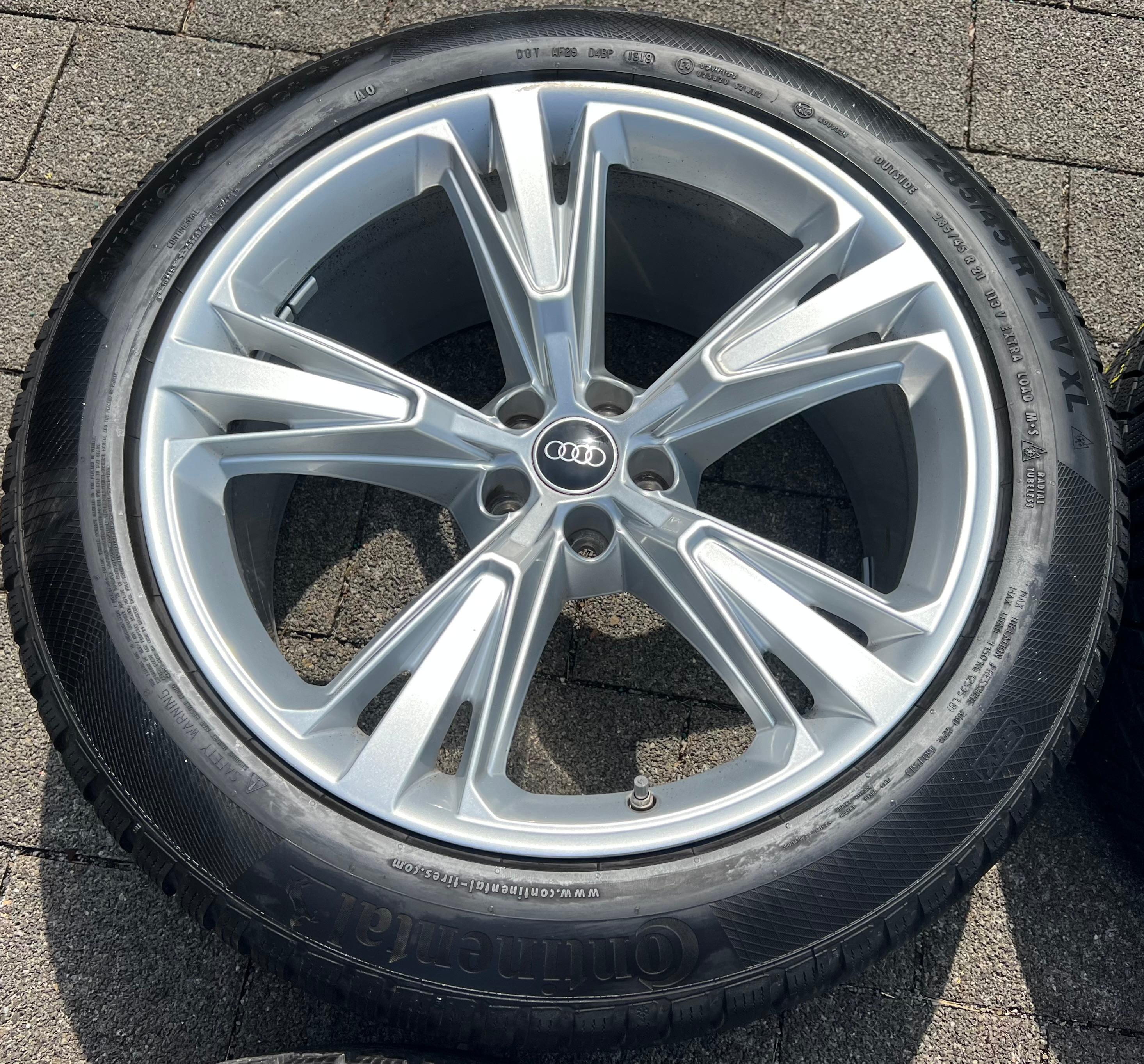 4 ORIGINAL 21" ALU WINTERRÄDER AUDI Q8 SQ8 4M 4M8601025H 285/45R21 113V CONTINENTAL FREIHAUS