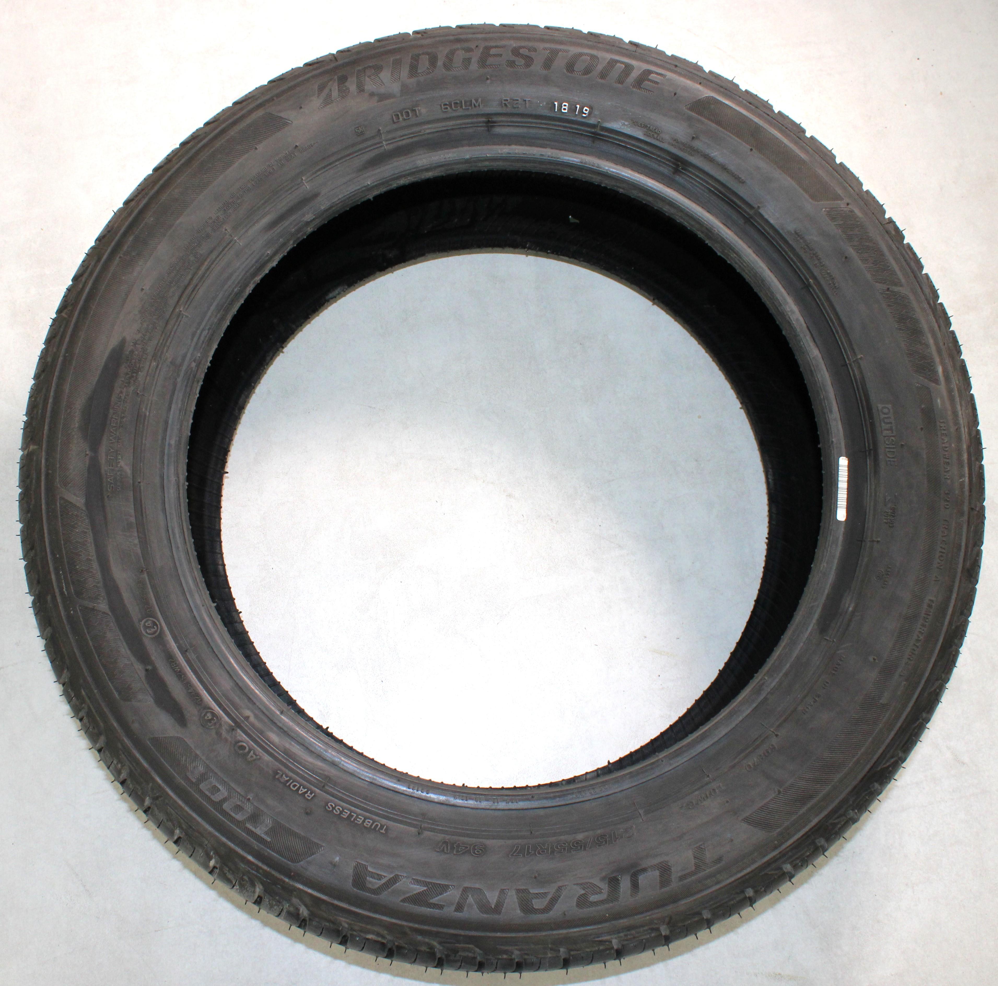 1 x 215/55R17 94V Sommerreifen Bridgestone Turanza T001 AO Volles Profil 2019