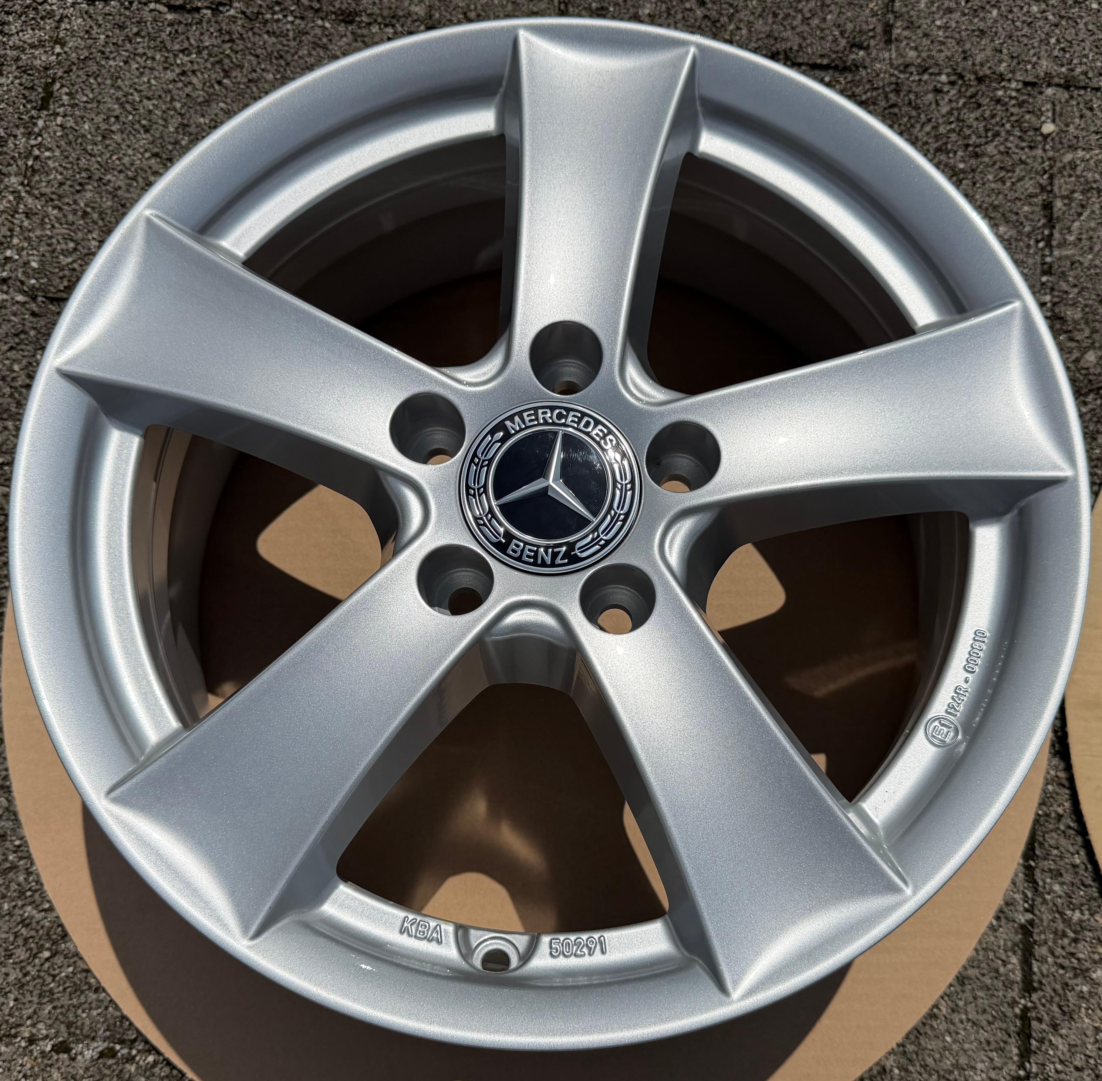 4 ALUFELGEN 16" MERCEDES A-KLASSE W176 B-KLASSE W246 CLA W117 6,5x16 ET49