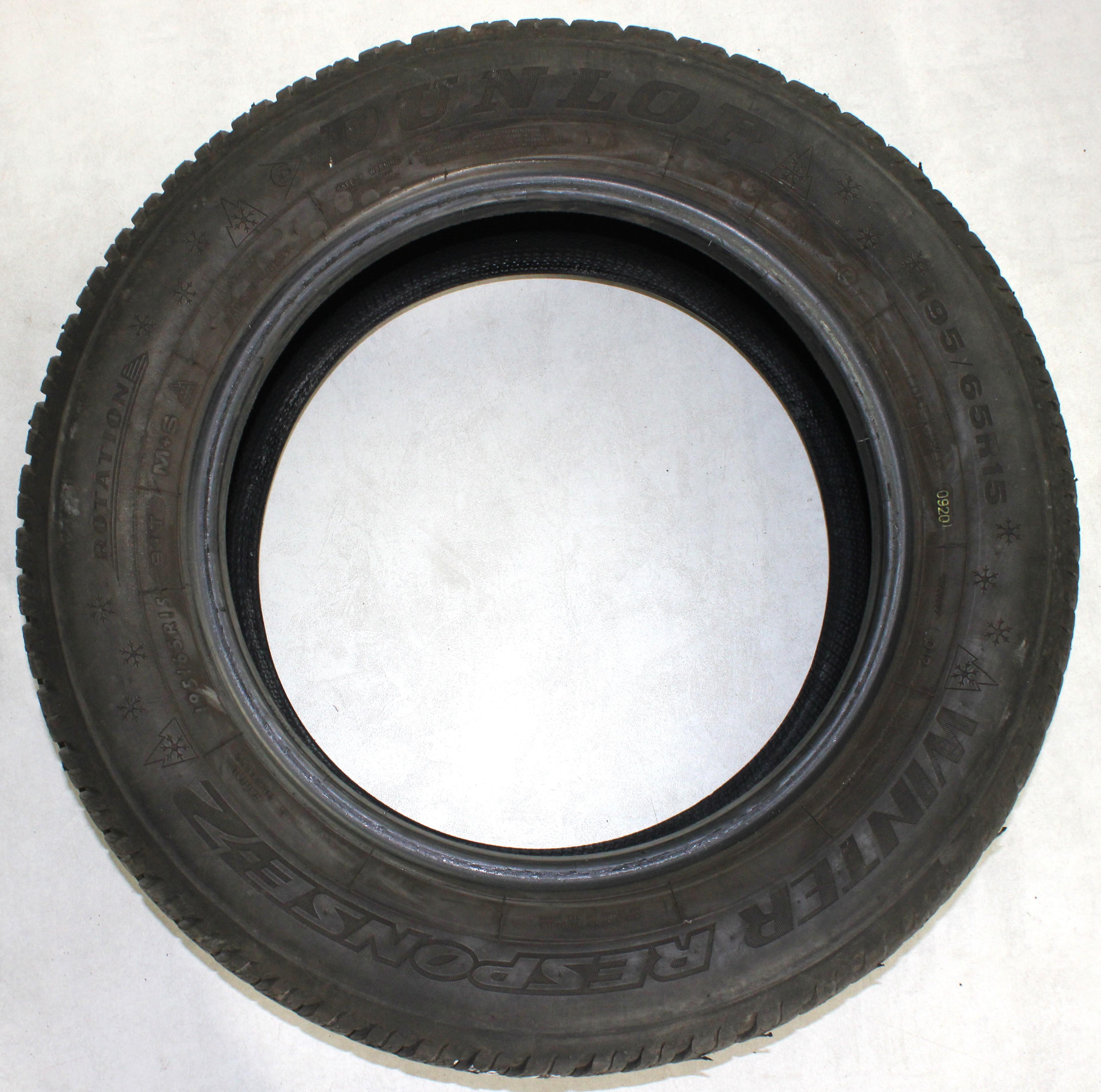 4 x 195/65R15 91T Winterreifen Dunlop Winter Response-2 2x6mm/2x7mm 2020