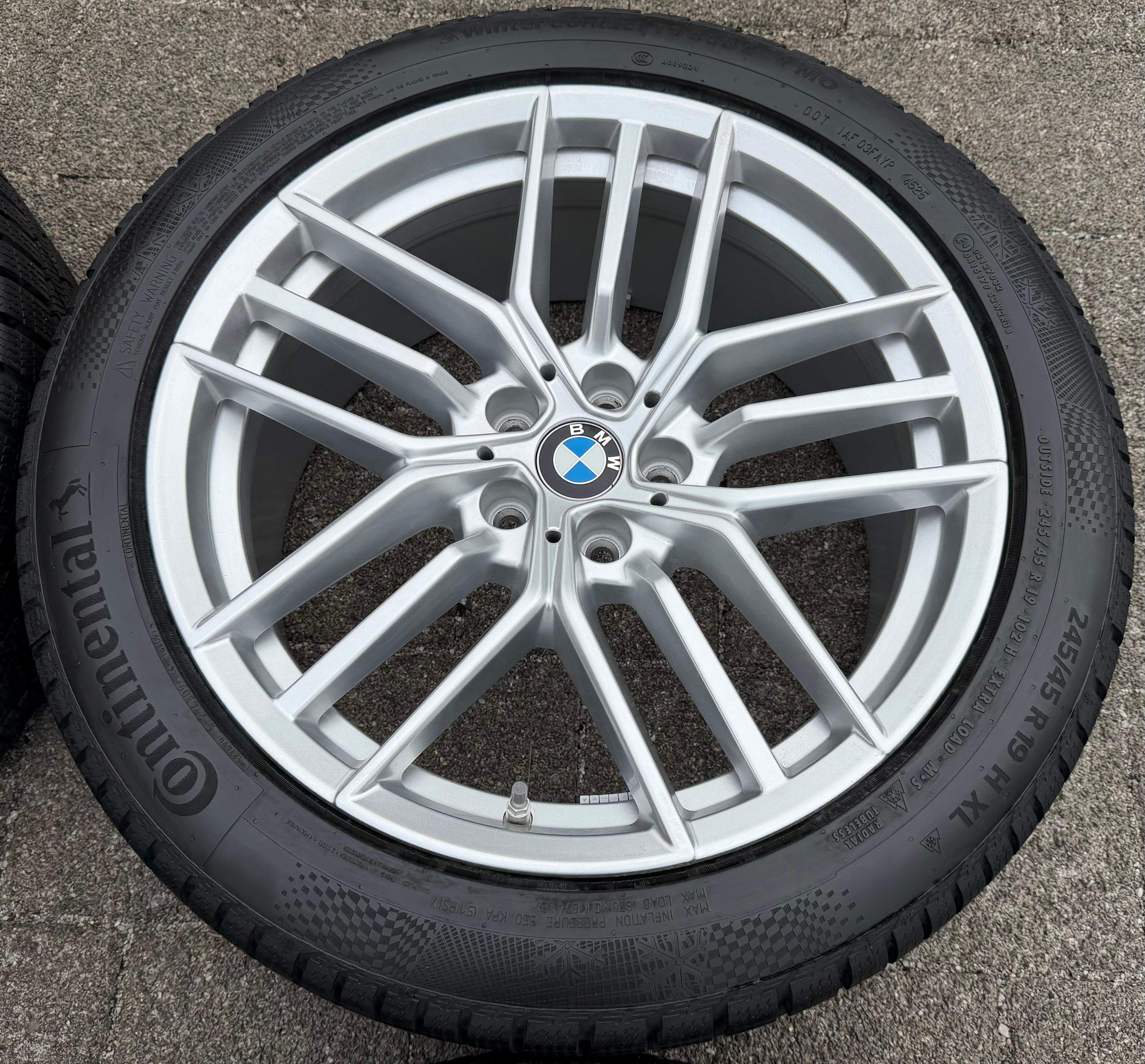4 LLANTAS DE ALEACIÓN ORIGINALES DE 19" PARA INVIERNO BMW SERIE 5 i5 G60 G61 STYLING 933 CONTI 2025