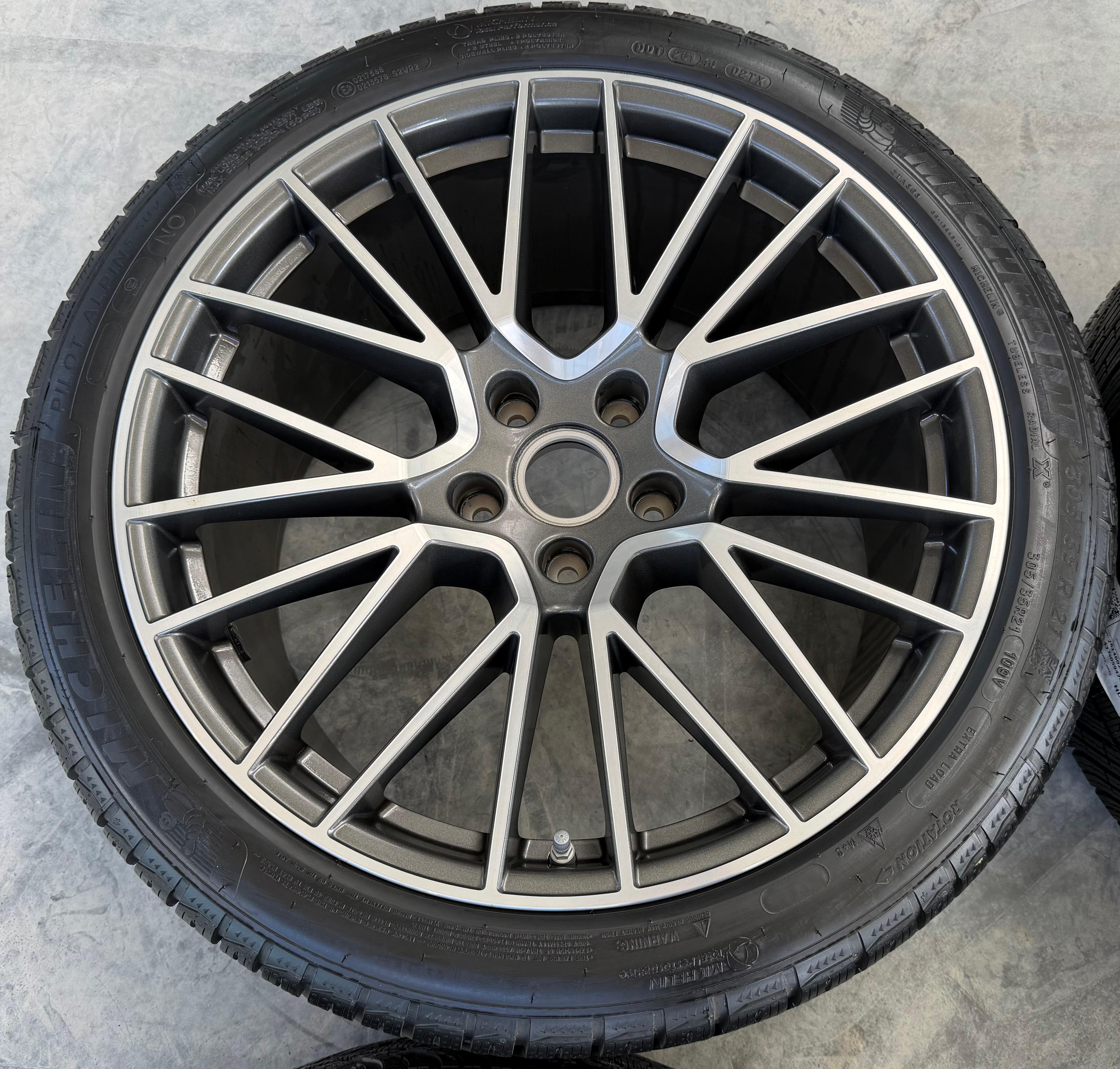 4 Original 21" Alu Winterräder Porsche Cayenne 9YA Michelin RDKS 9Y0601025BF 9Y3601025AC