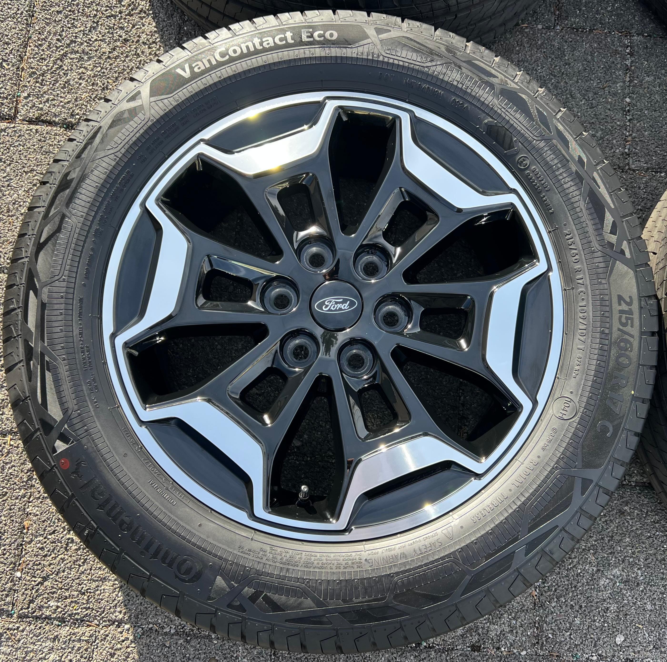 4 ORIGINELE 17" ALU-ZOMERWIELEN FORD TRANSIT TOURNEO CUSTOM NXN 2024 CONTINENTAL RDKS