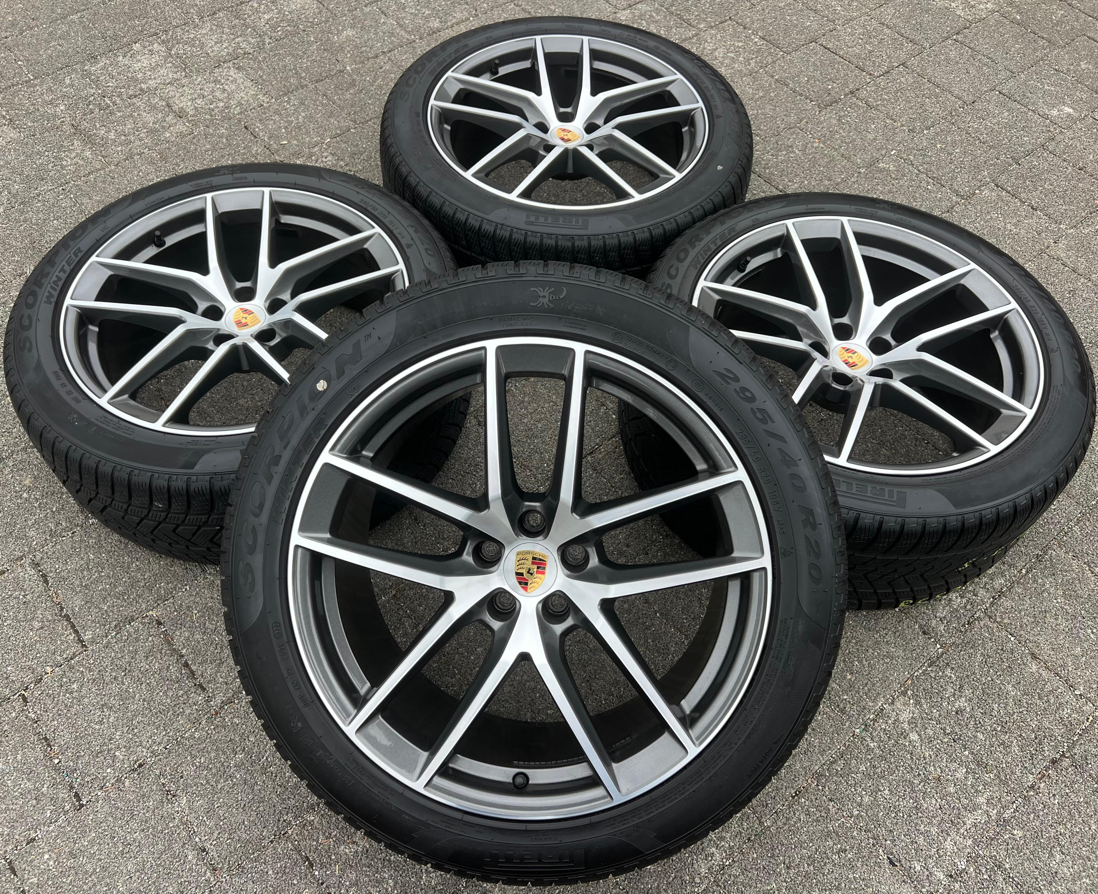 4 ORIGINAL 20" ALU WINTERRÄDER PORSCHE MACAN 265/45R20 104V 295/40R20 106V RDKS