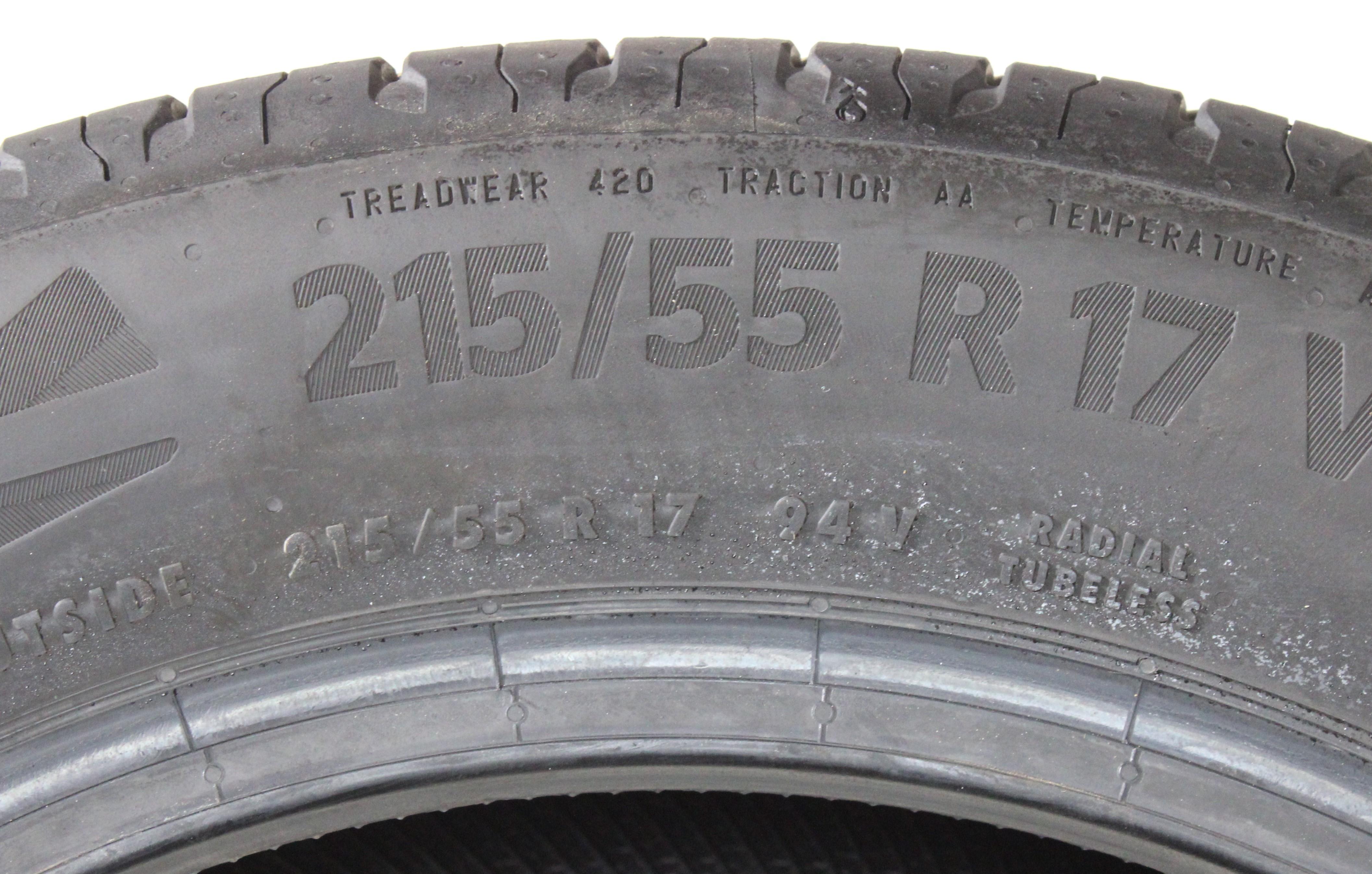 4 x 215/55R17 94V Sommerreifen Continental Eco Contact 6 AO Volles Profil 2025