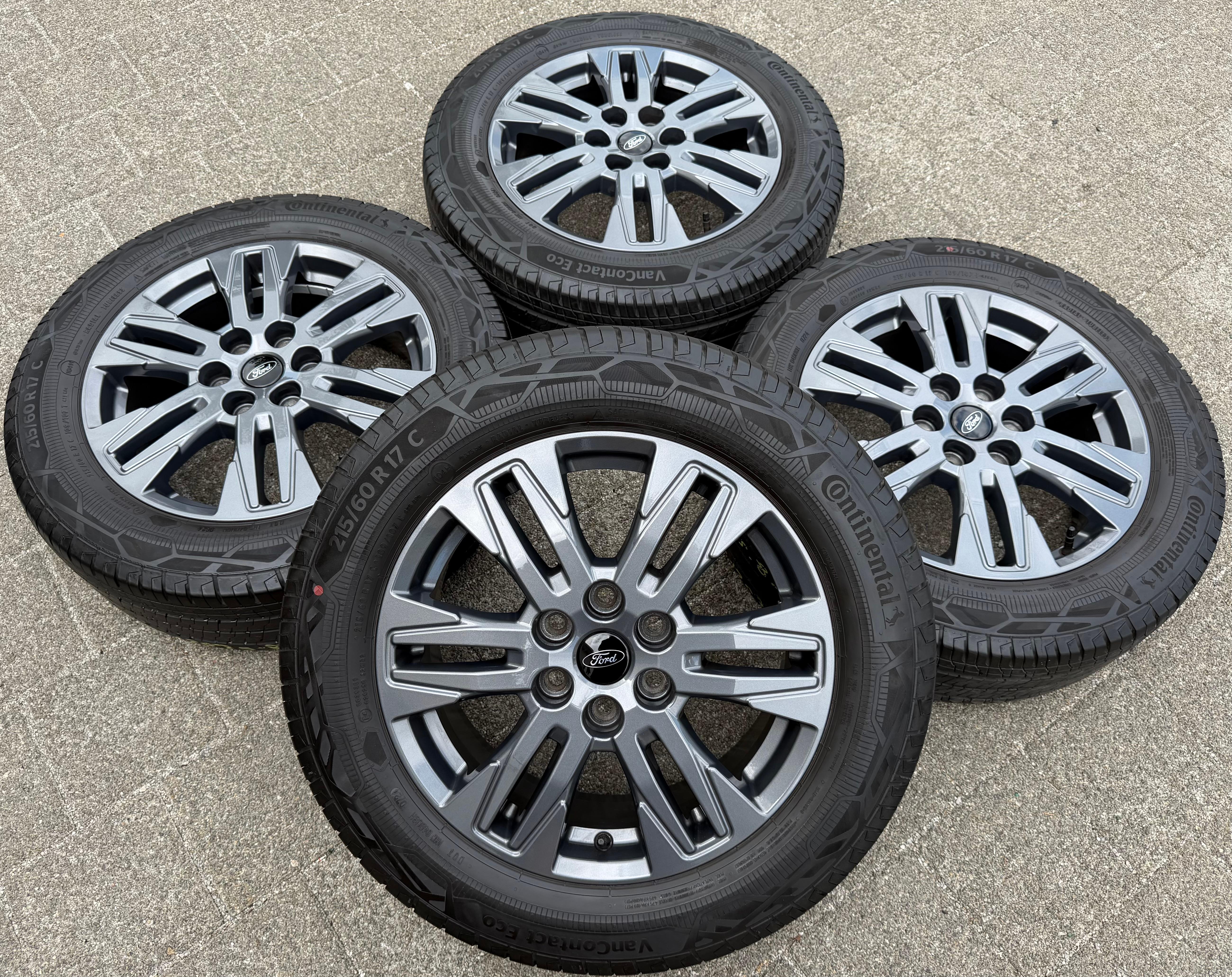 4 Original 17" Alu Sommerräder Ford Transit Tourneo Custom NXN 2024 Continental PZ31-FA RDKS