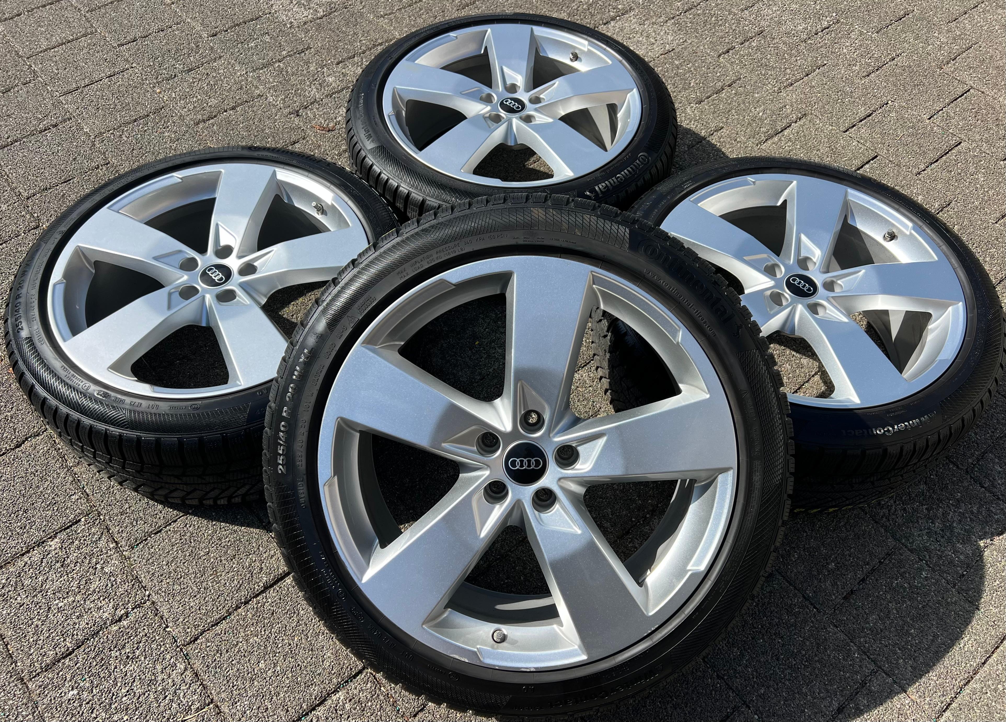 4 RUEDAS DE INVIERNO ORIGINALES DE ALEACIÓN DE 20" PARA AUDI A6 S6 C8 4K0601025K 2022 255/40R20 101W CONTINENTAL