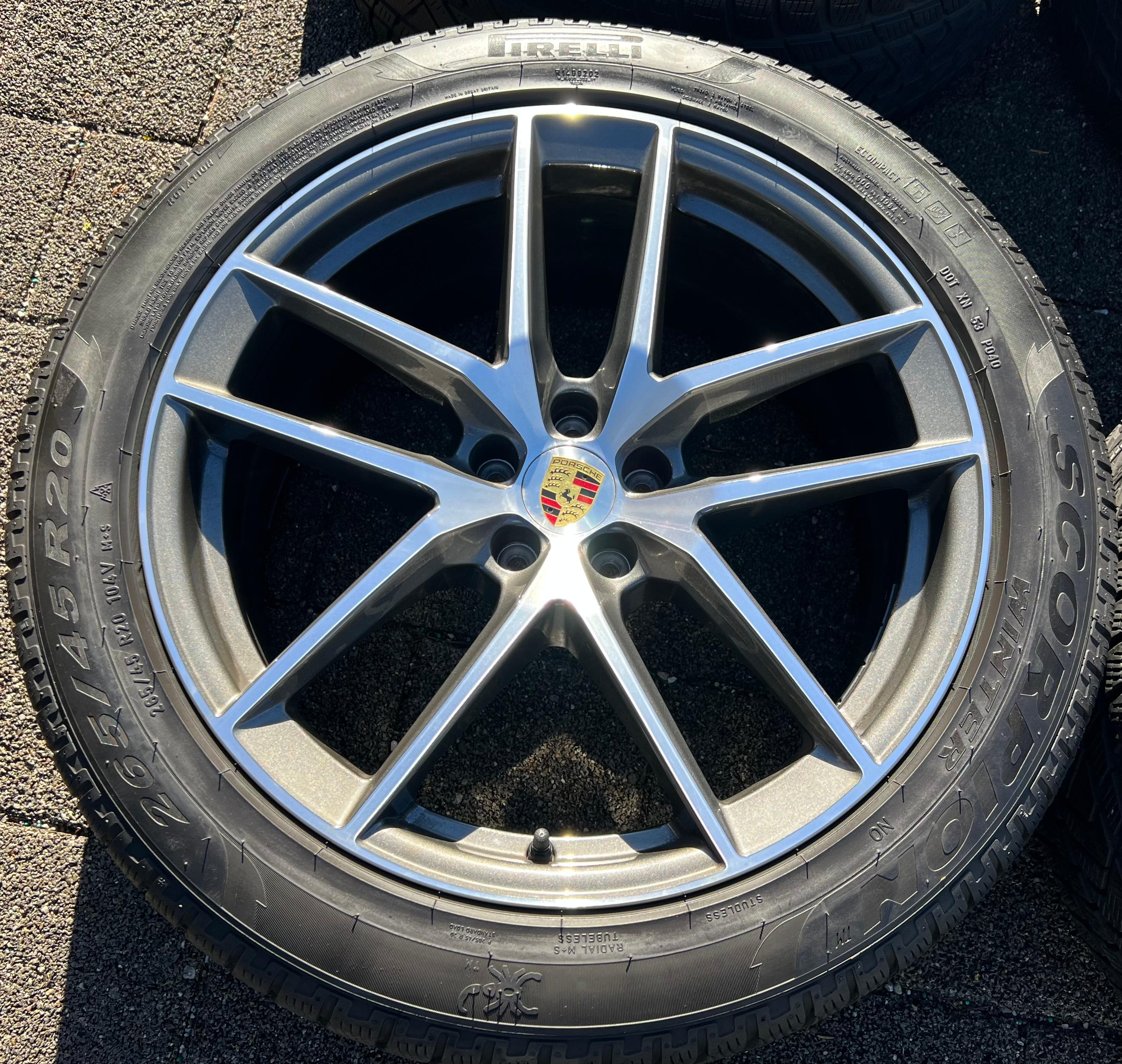 4 ORIGINAL 20" ALU WINTERRÄDER PORSCHE MACAN 265/45R20 104V 295/40R20 106V RDKS