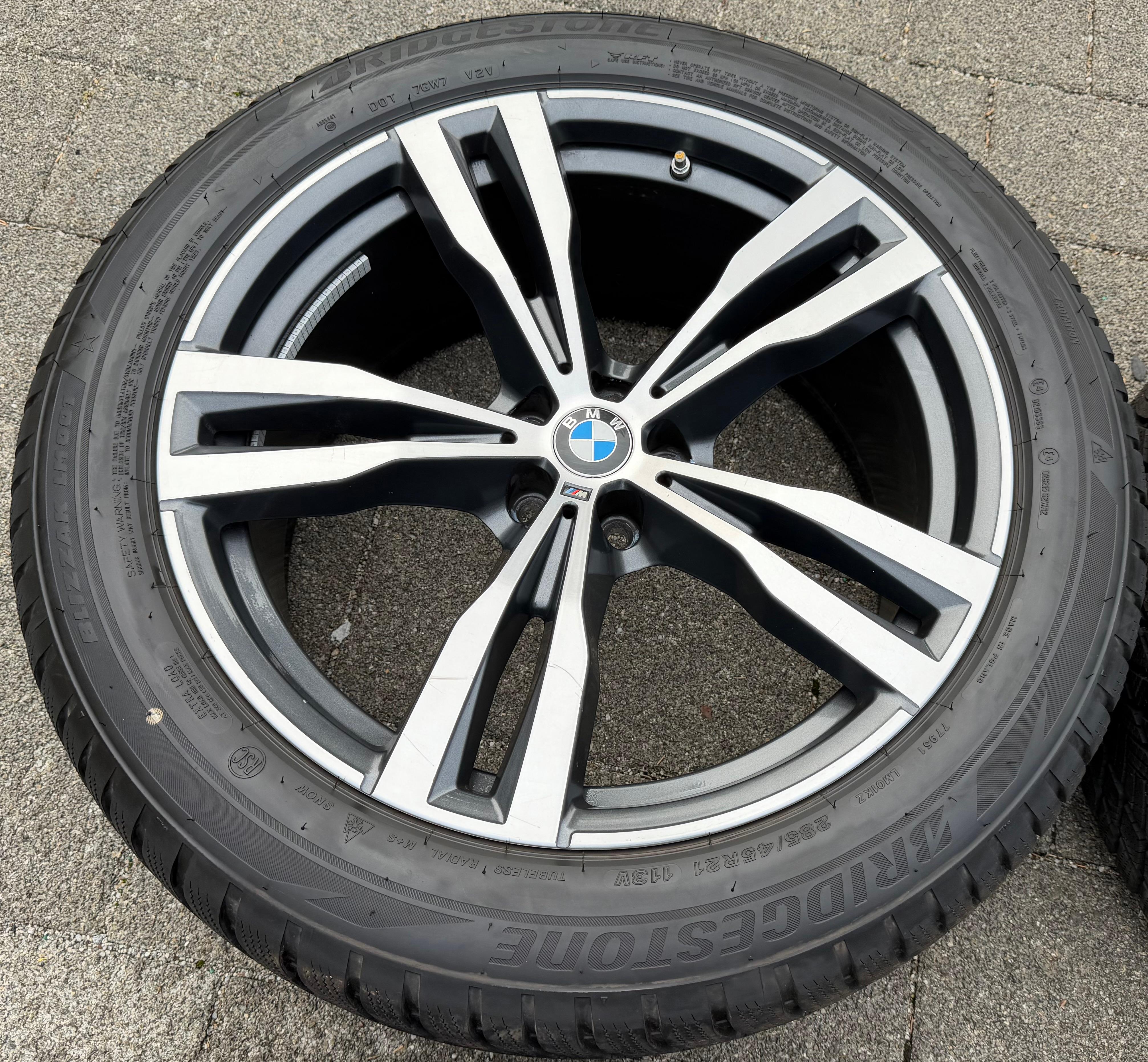 4 originele 21" aluminium winterwielen BMW X7 G07 285/45R21 113V Styling 754M M754 2023 TPMS