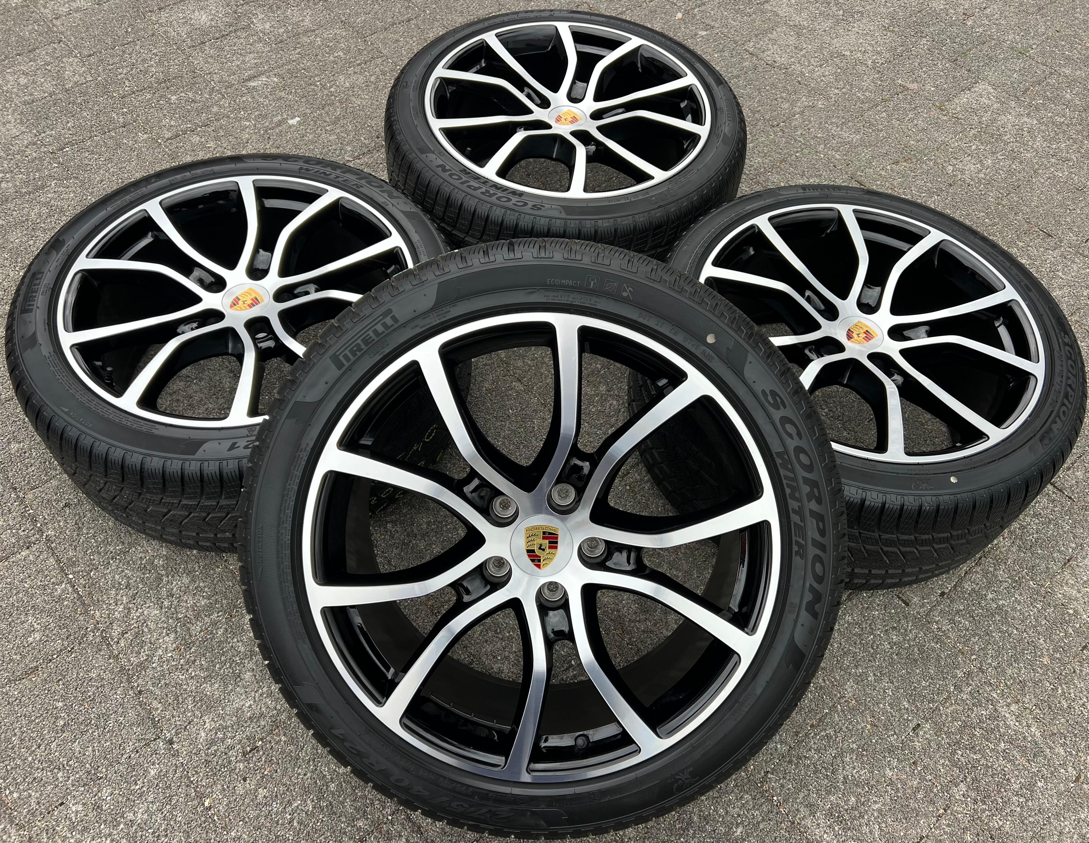 4 ORIGINAL 21" ALU WINTERRÄDER PORSCHE CAYENNE COUPE E3 9Y PIRELLI 2022 TOP