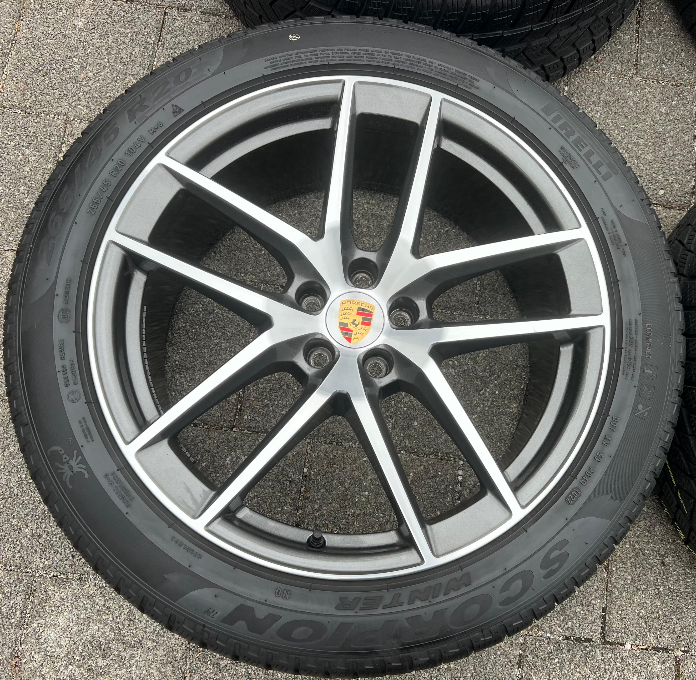 4 ORIGINAL 20" ALU WINTERRÄDER PORSCHE MACAN 265/45R20 104V 295/40R20 106V RDKS