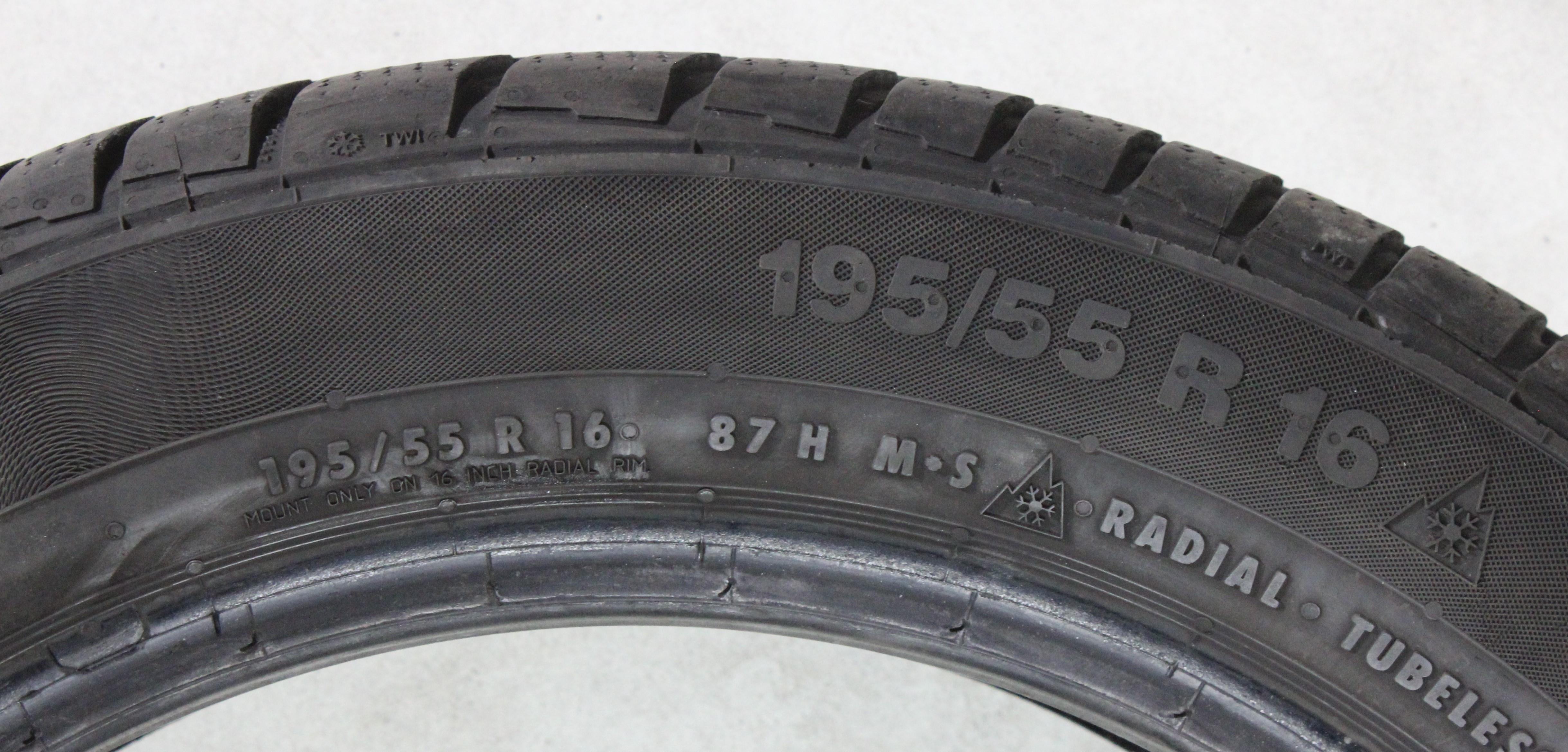 4 x 195/55R16 87H Winterreifen Continental Winter Contact TS830P* 4,5-5mm 2015