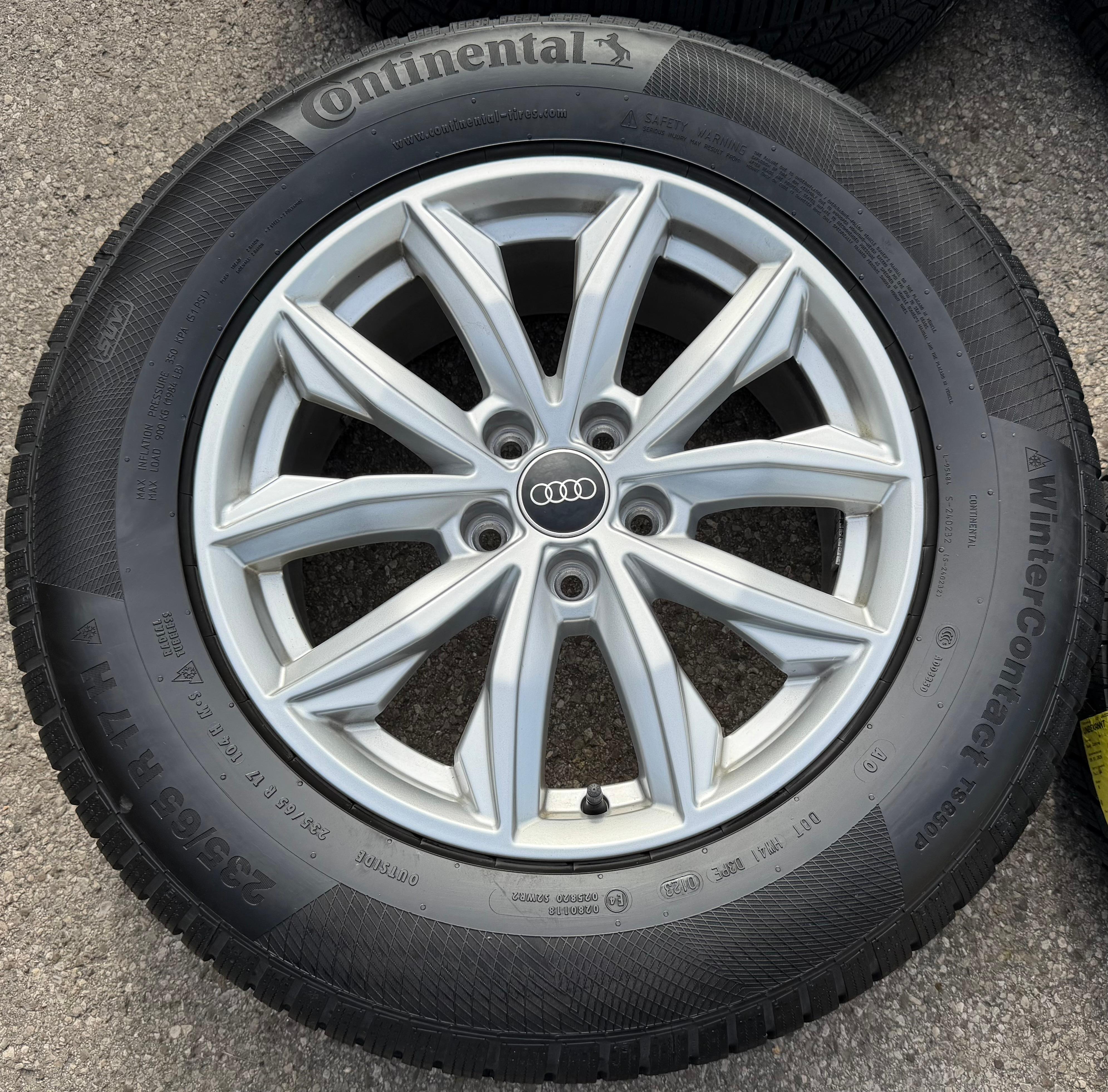 4 ruedas de invierno de aleación originales de 17" para Audi Q5 FY 80A601025J 7x17 ET34 235/65R17 104H 2023