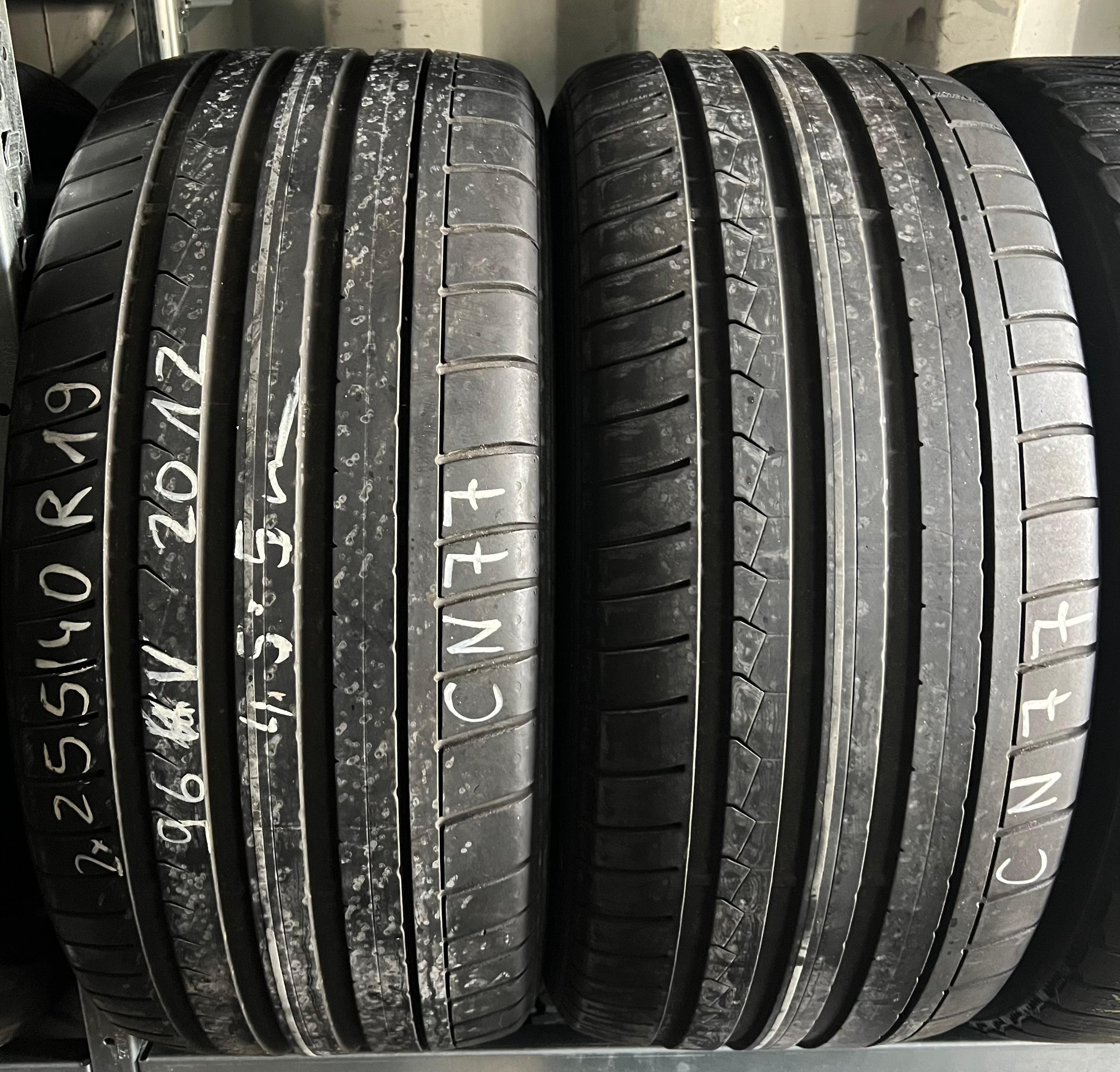 2 x 255/40R19 96V neumáticos de verano Dunlop Sport Maxx GT 4,5-5mm 2012