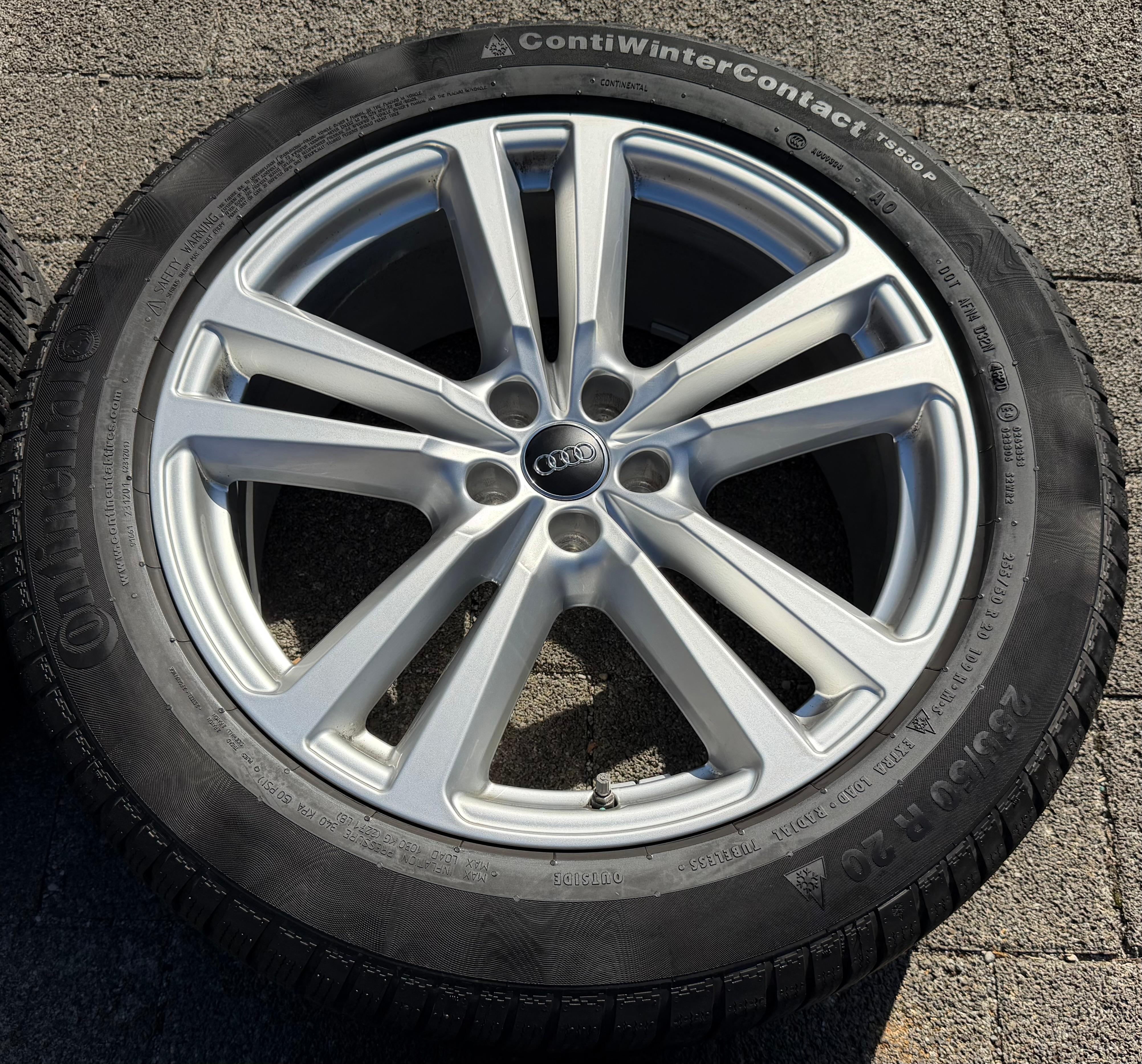 4 Original 20" Alu Winterräder Audi Q7 4M 255/50R20 109H 4M0601025G Winterreifen