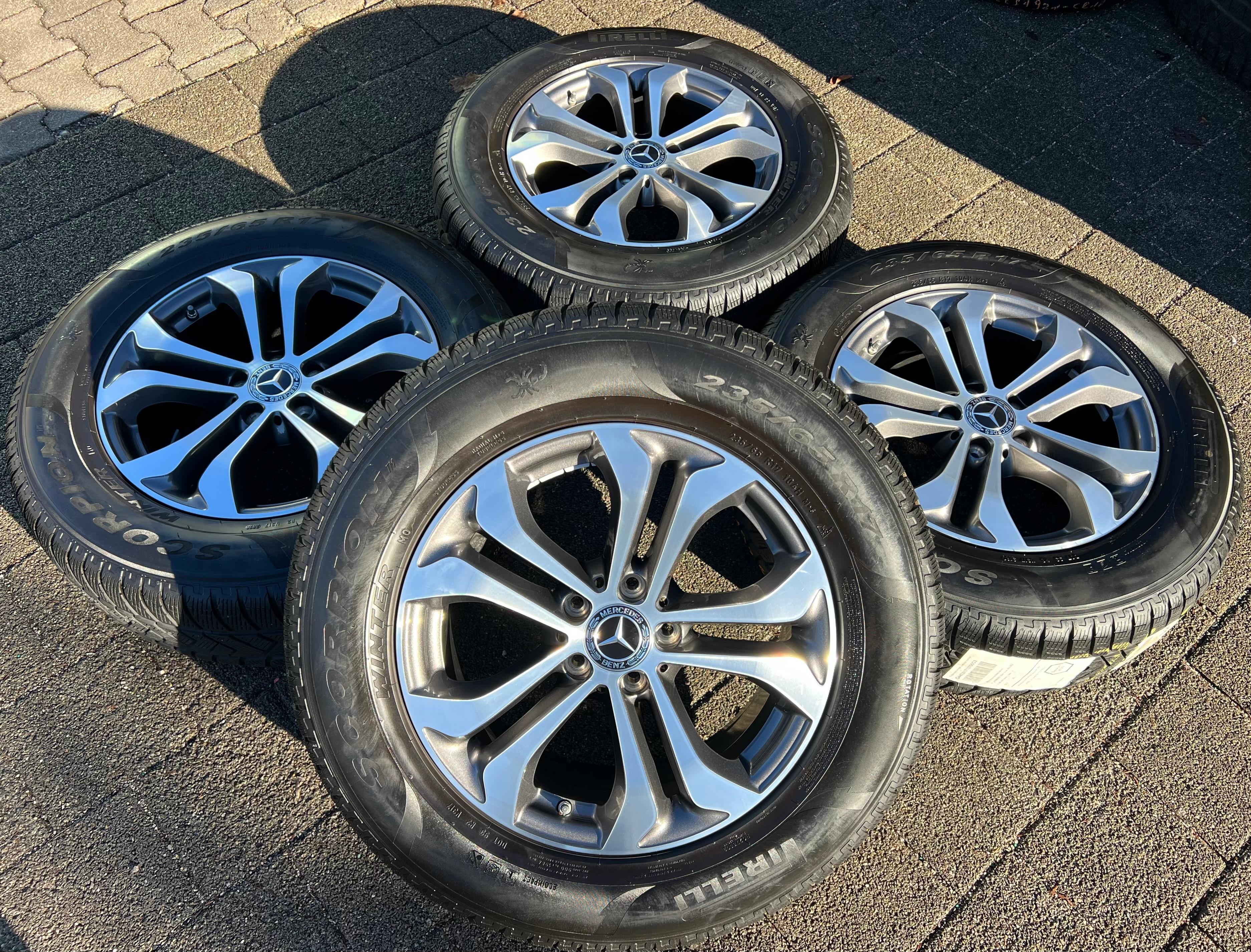 4 RUEDAS DE INVIERNO DE ALEACIÓN ORIGINALES DE 17" PARA MERCEDES GLC X253 W253 RDKS 235/65R17 104H