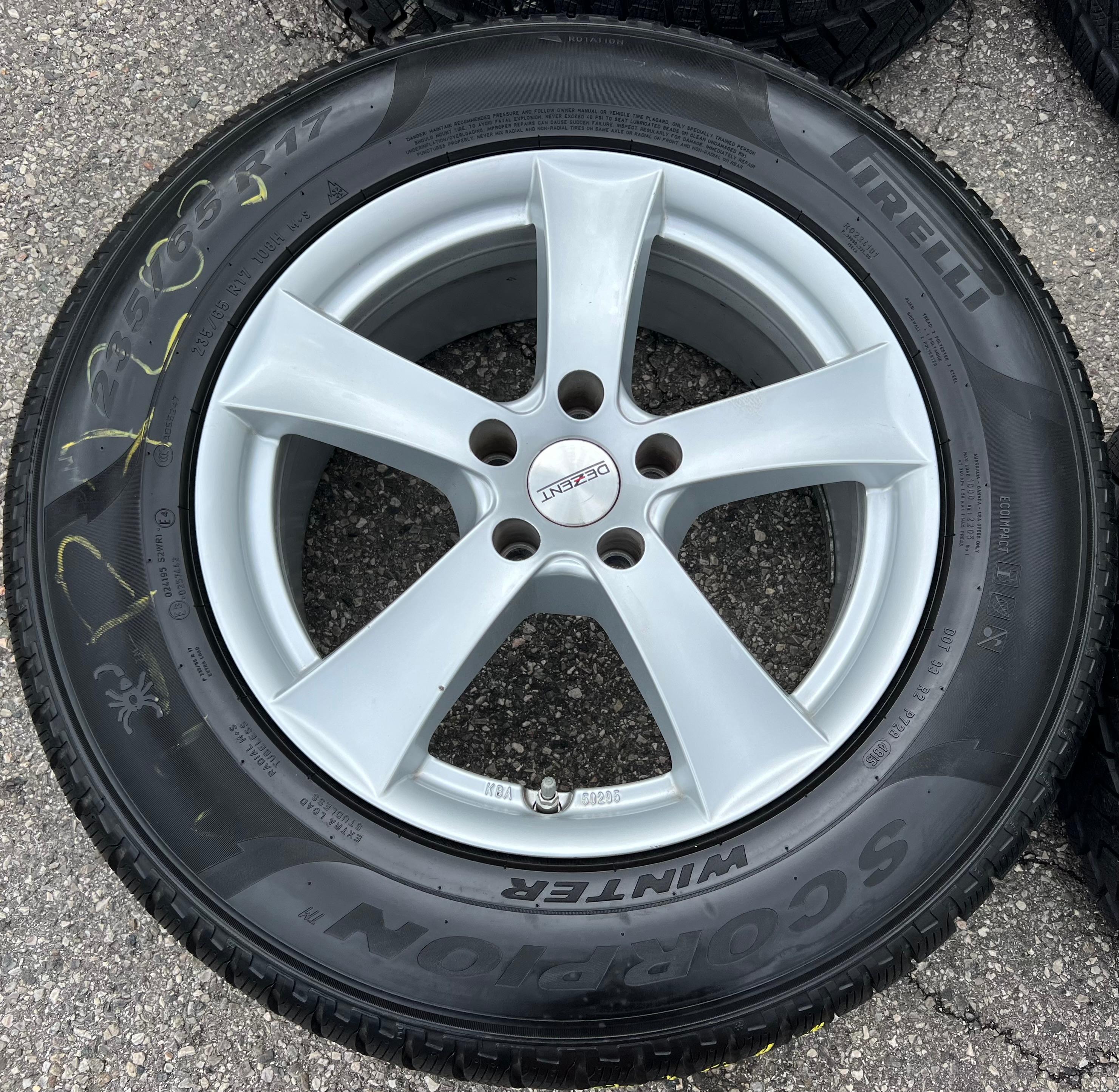 4 CERCHI INVERNALI IN ALLUMINIO 235/65R17 108H MERCEDES BENZ GLC 204X W253 RDKS