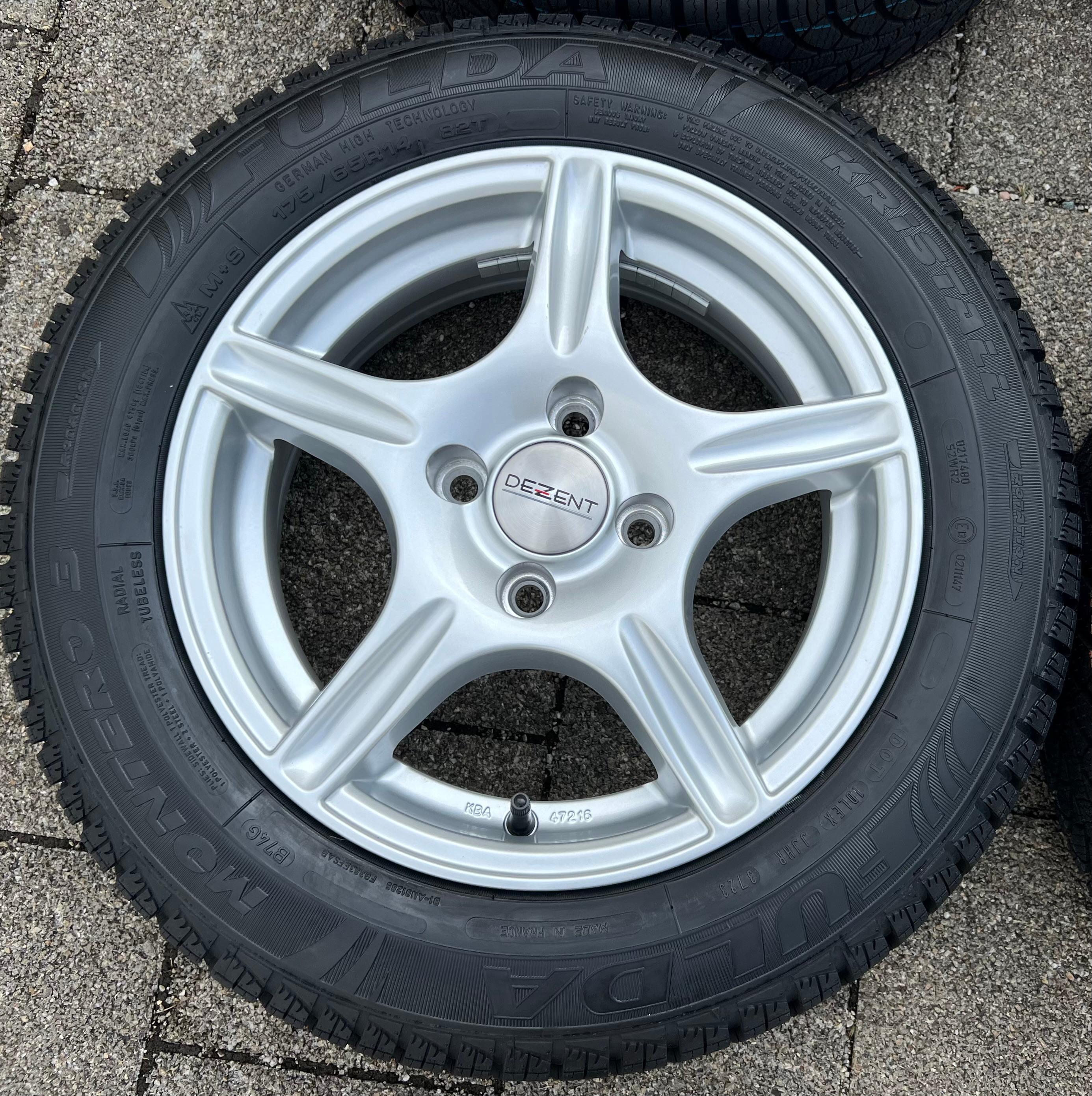 4 llantas de aluminio de 14" para invierno para VW UP!, SEAT MII y ŠKODA CITIGO, 175/65R14 82T, FULDA 2023, nuevas