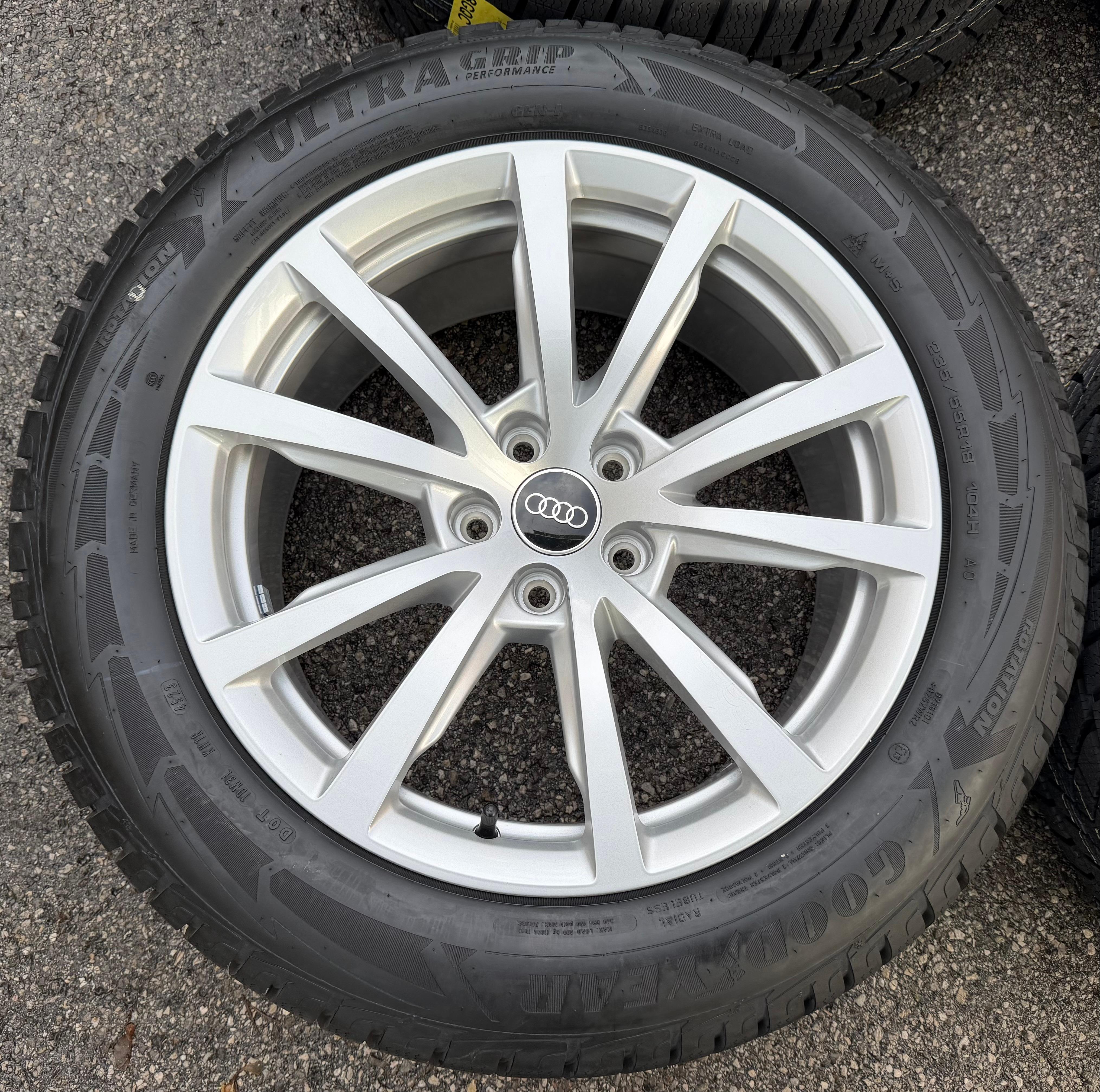 4 ruedas de invierno de aleación originales de 18" para Audi A8 4N 4N0601025A 235/55R18 104H Goodyear NUEVAS