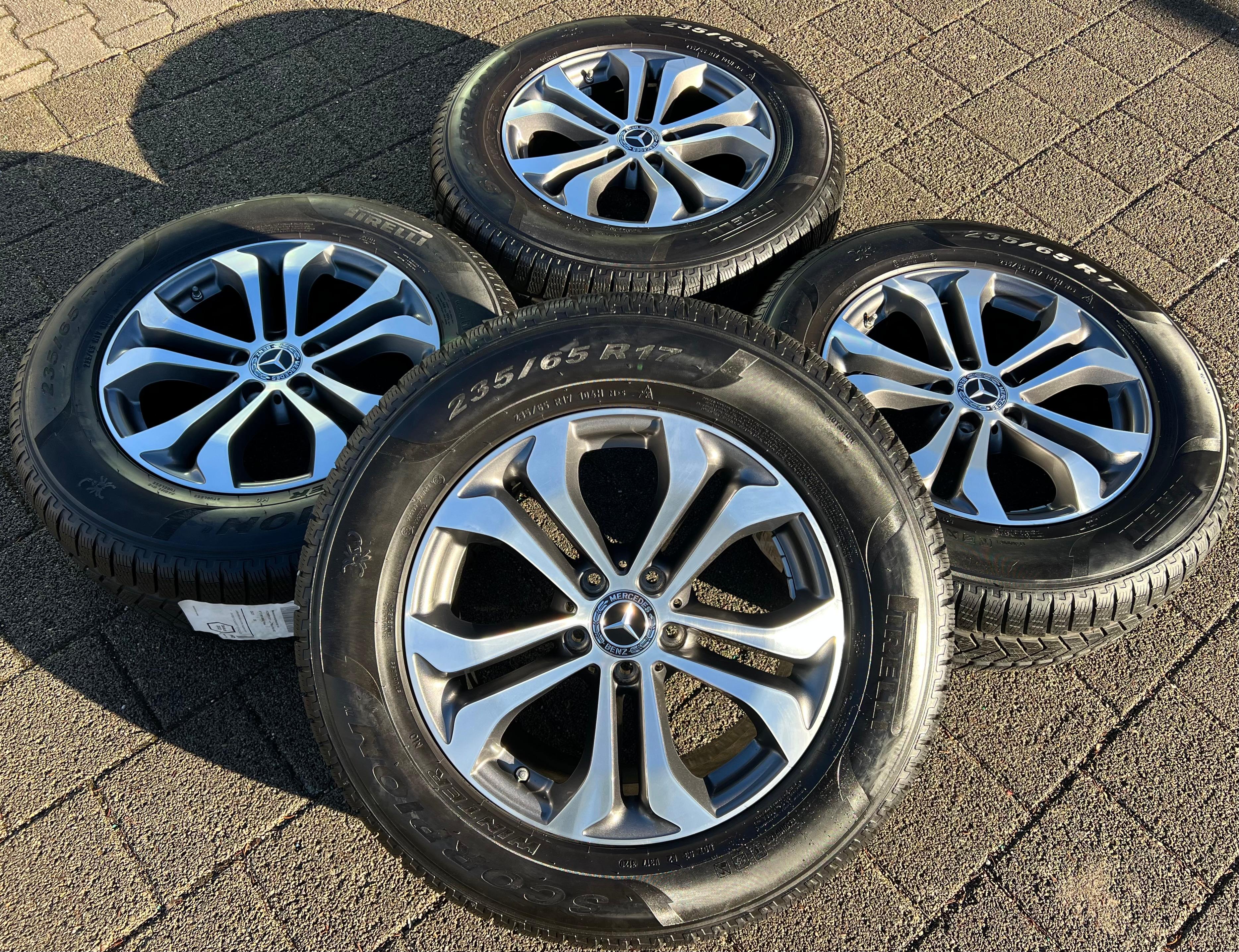 4 RUEDAS DE INVIERNO DE ALUMINIO ORIGINALES DE 17" PARA MERCEDES GLC X253 W253 CON RDKS 235/65R17 104H