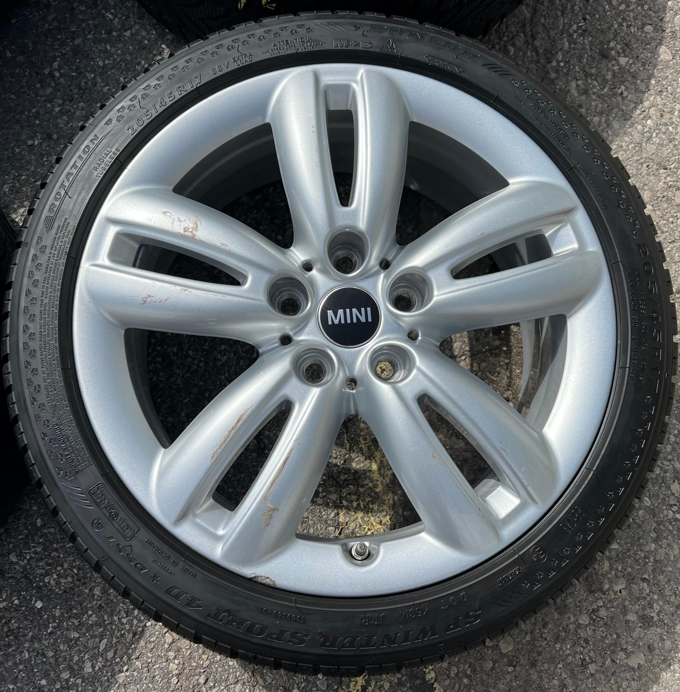 4 LLANTAS DE INVIERNO ORIGINALES DE ALUMINIO 17" MINI F55 F56 F57 JCW TRACK SPOKE 501 6855107
