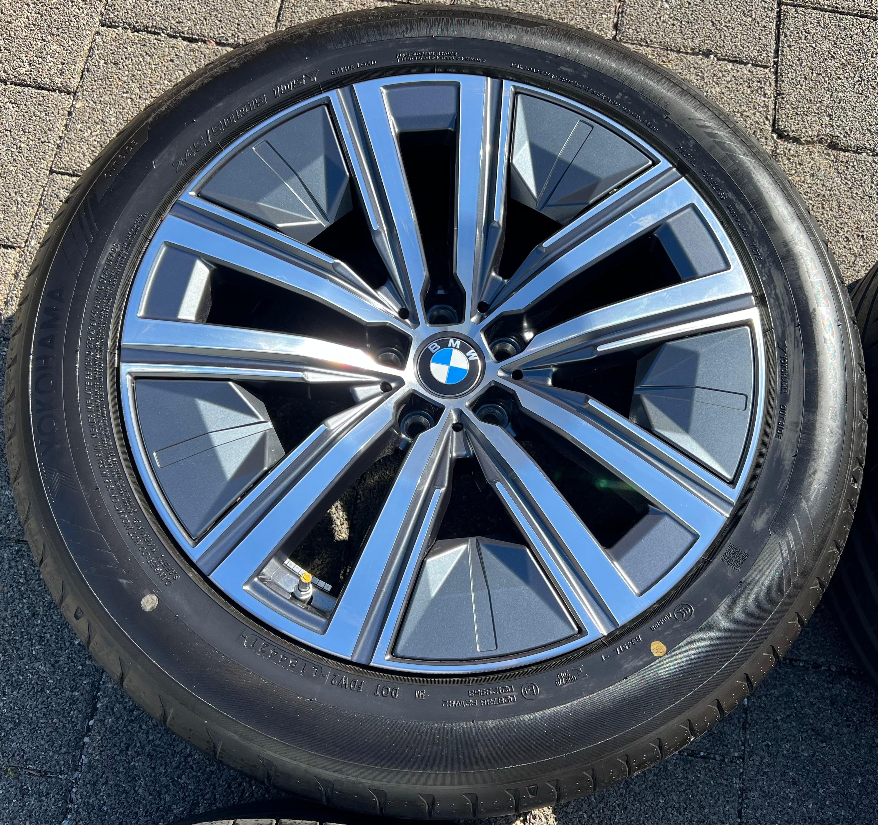 4 CERCHI IN ALLUMINIO ORIGINALI DA 19" SOMMER PER BMW SERIE 7 G70 E X3 G45 STYLING 904 245/50R19 105Y 2022