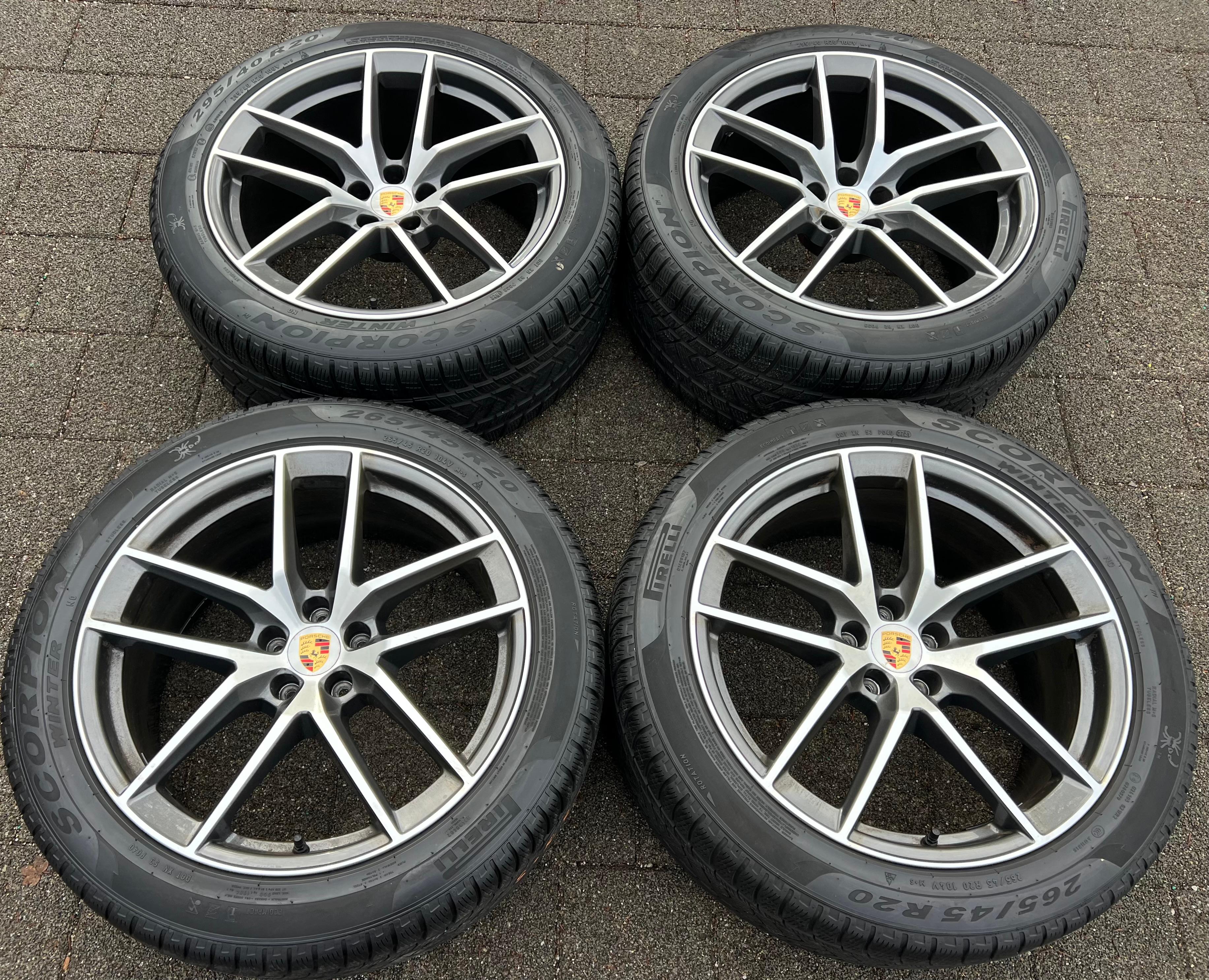 4 ORIGINAL 20" ALU WINTERRÄDER PORSCHE MACAN 265/45R20 104V 295/40R20 106V RDKS