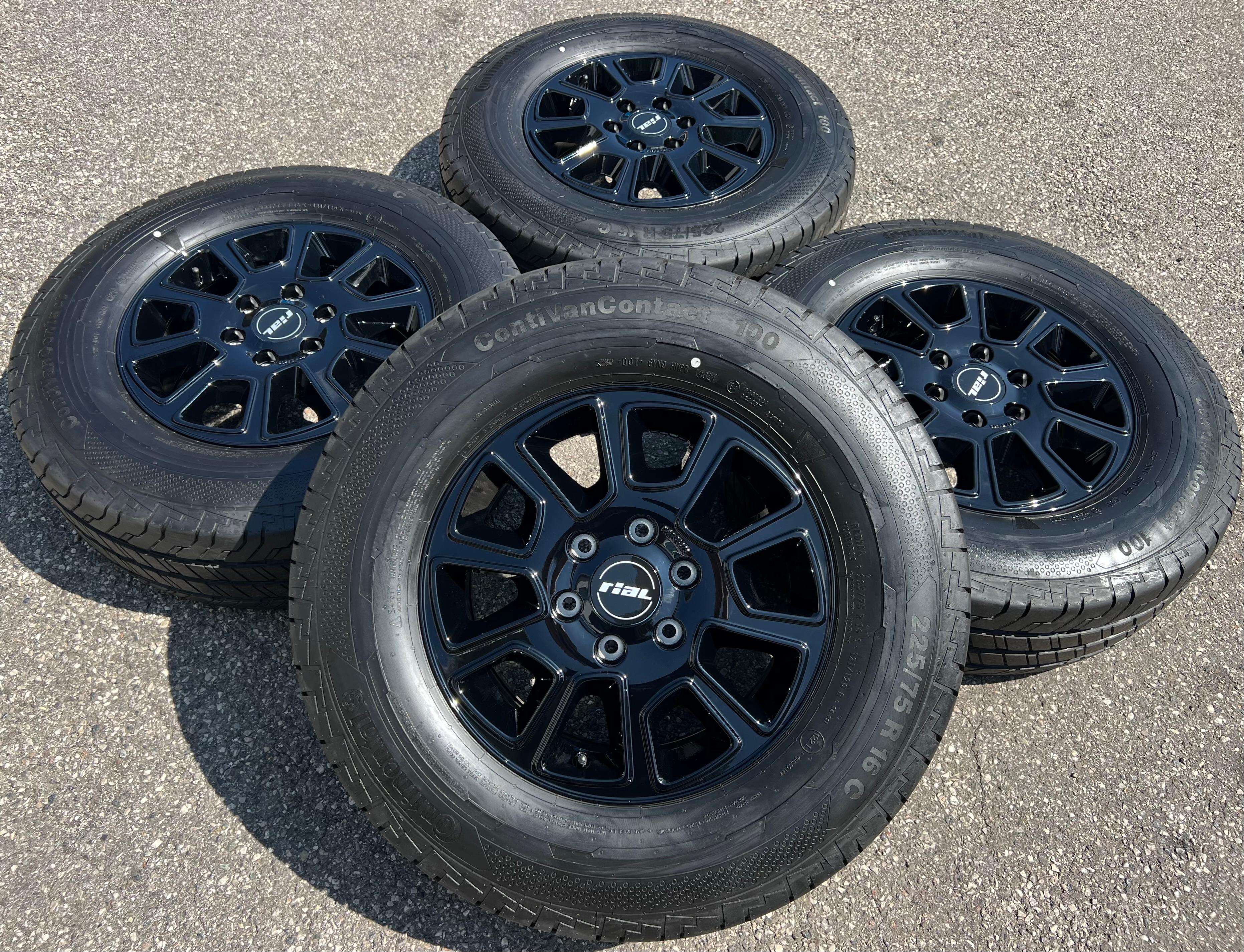 4 LLANTAS DE ALUMINIO DE VERANO MERCEDES SPRINTER W906 W907 VW CRAFTER 225/75R16C 121/120R ENTREGA GRATUITA