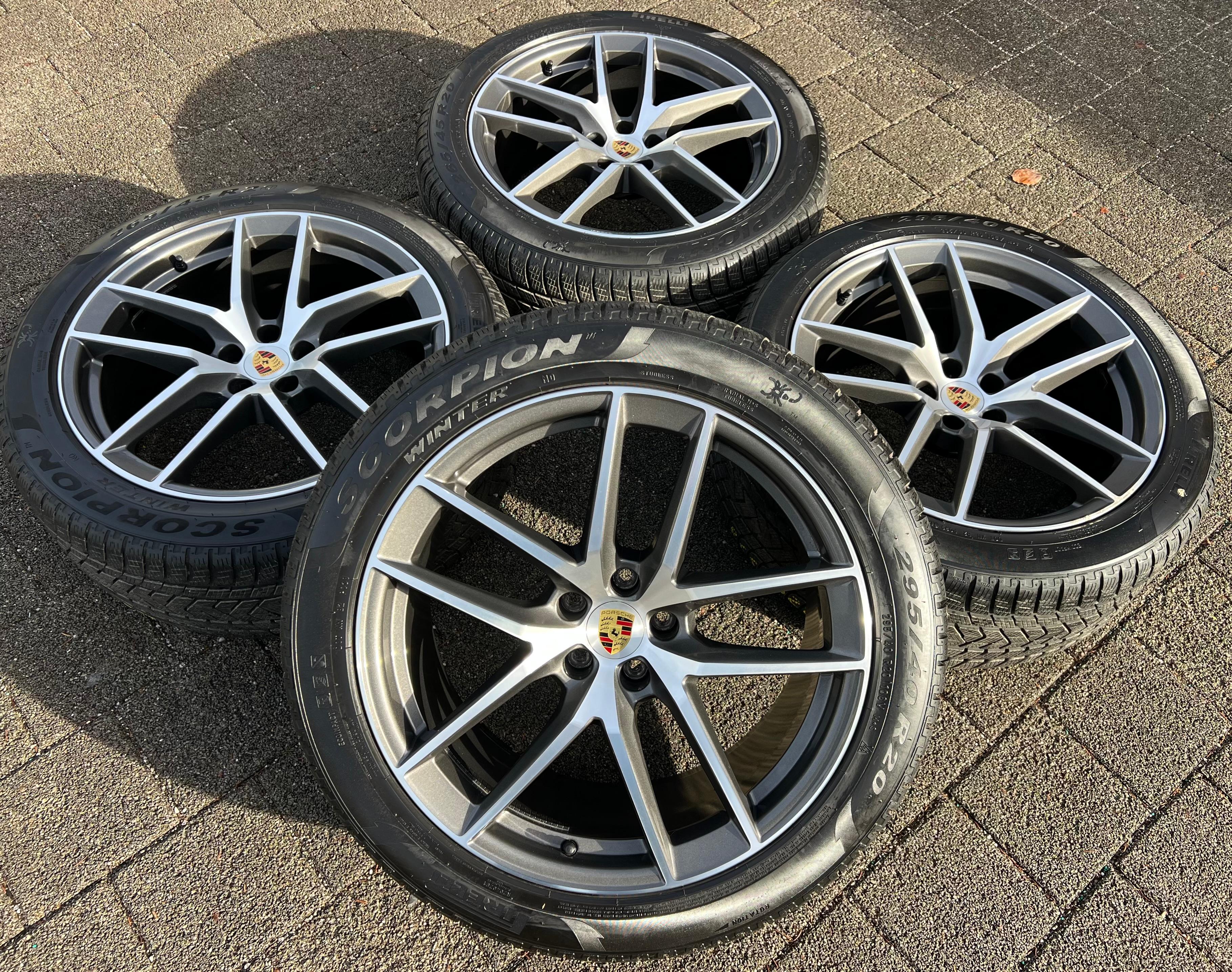 4 ORIGINAL 20" ALU WINTERRÄDER PORSCHE MACAN 265/45R20 104V 295/40R20 106V RDKS