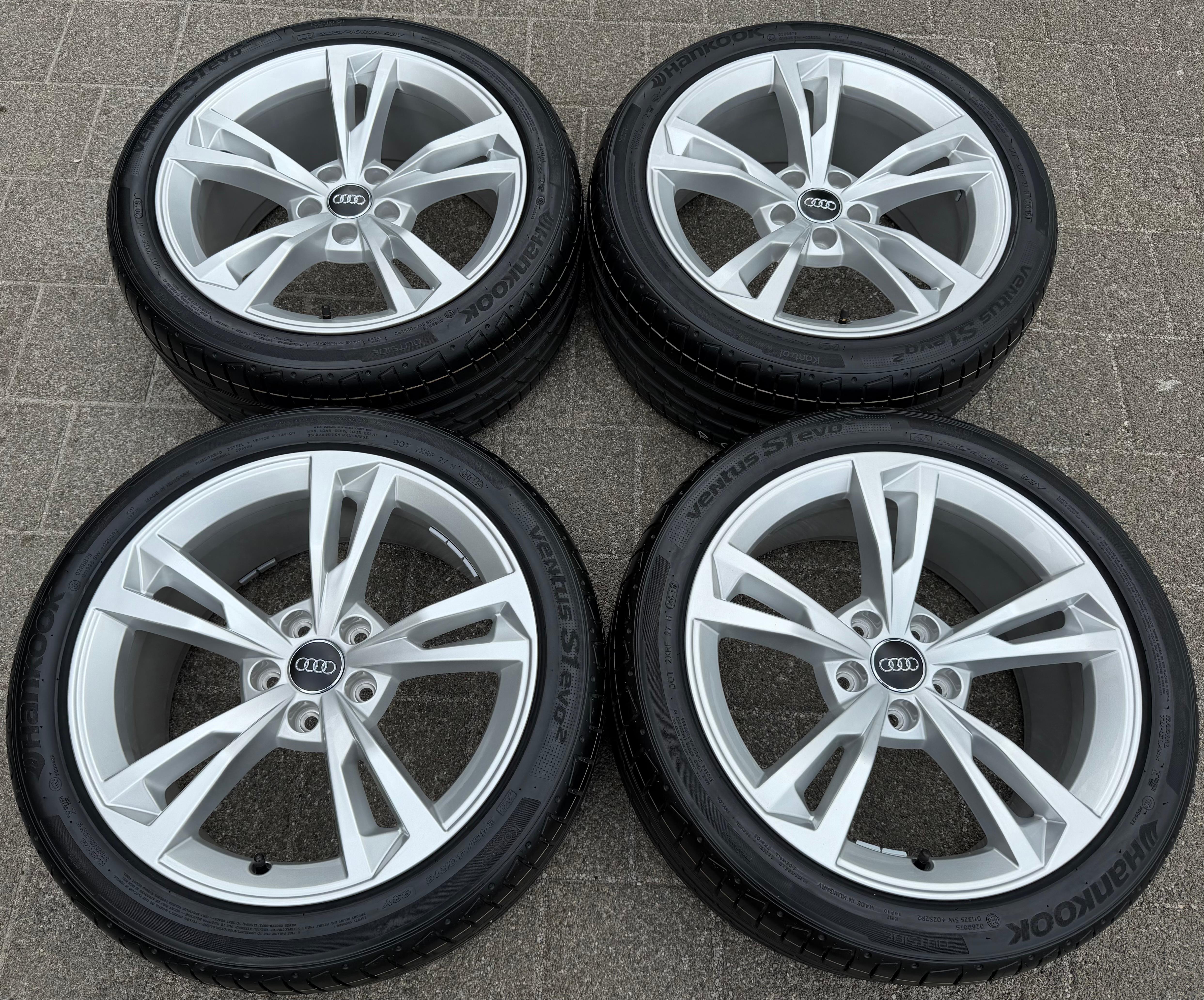 4 cerchi in lega Sommer da 18" originali per Audi A5, S5, 8W, B9, F5, 245/40R18, 93Y, 8W0601025AK, Hankook