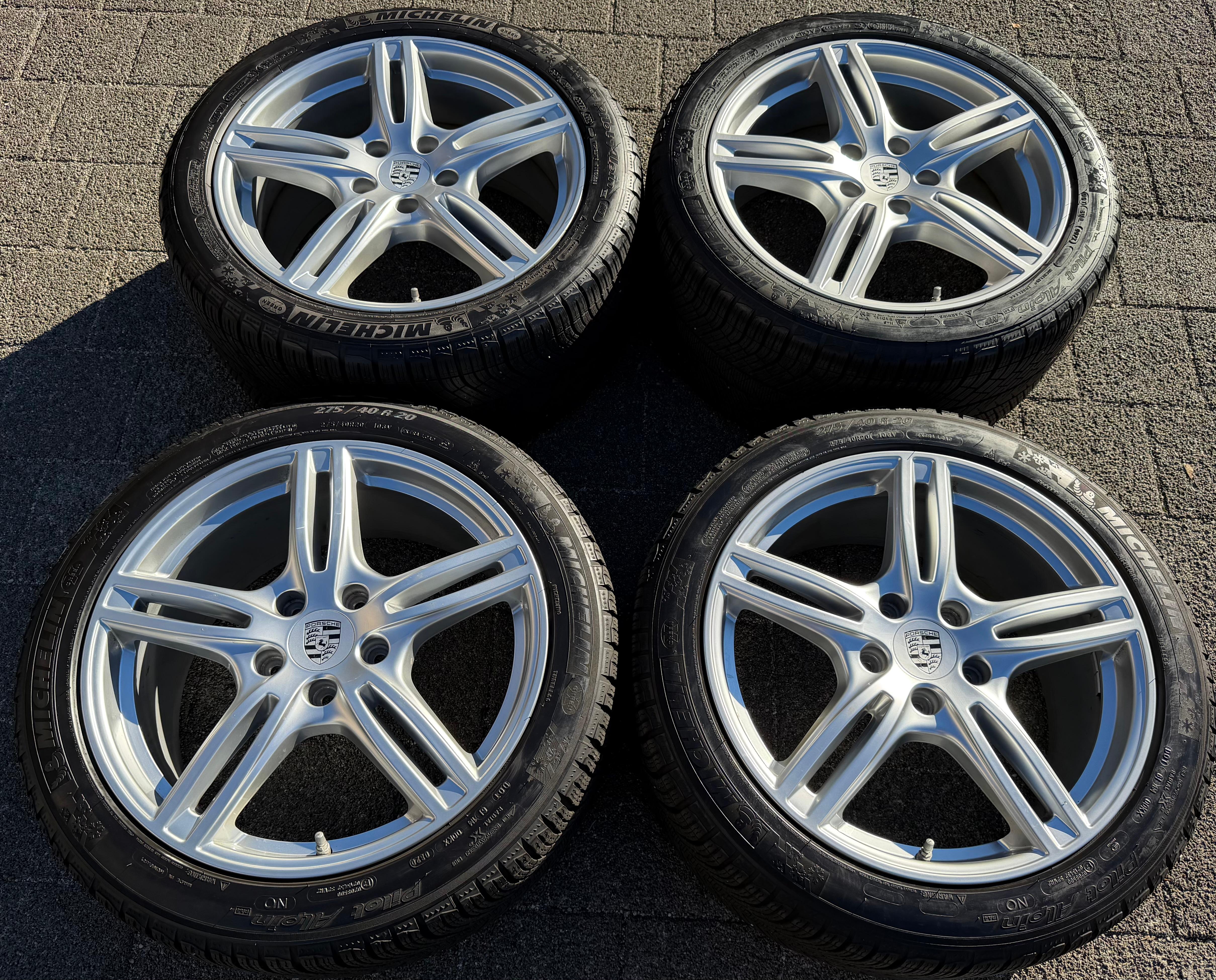 4 ruedas de invierno de aleación originales de 20" para Porsche Panamera 971 971698025B 971698025C Michelin RDKS