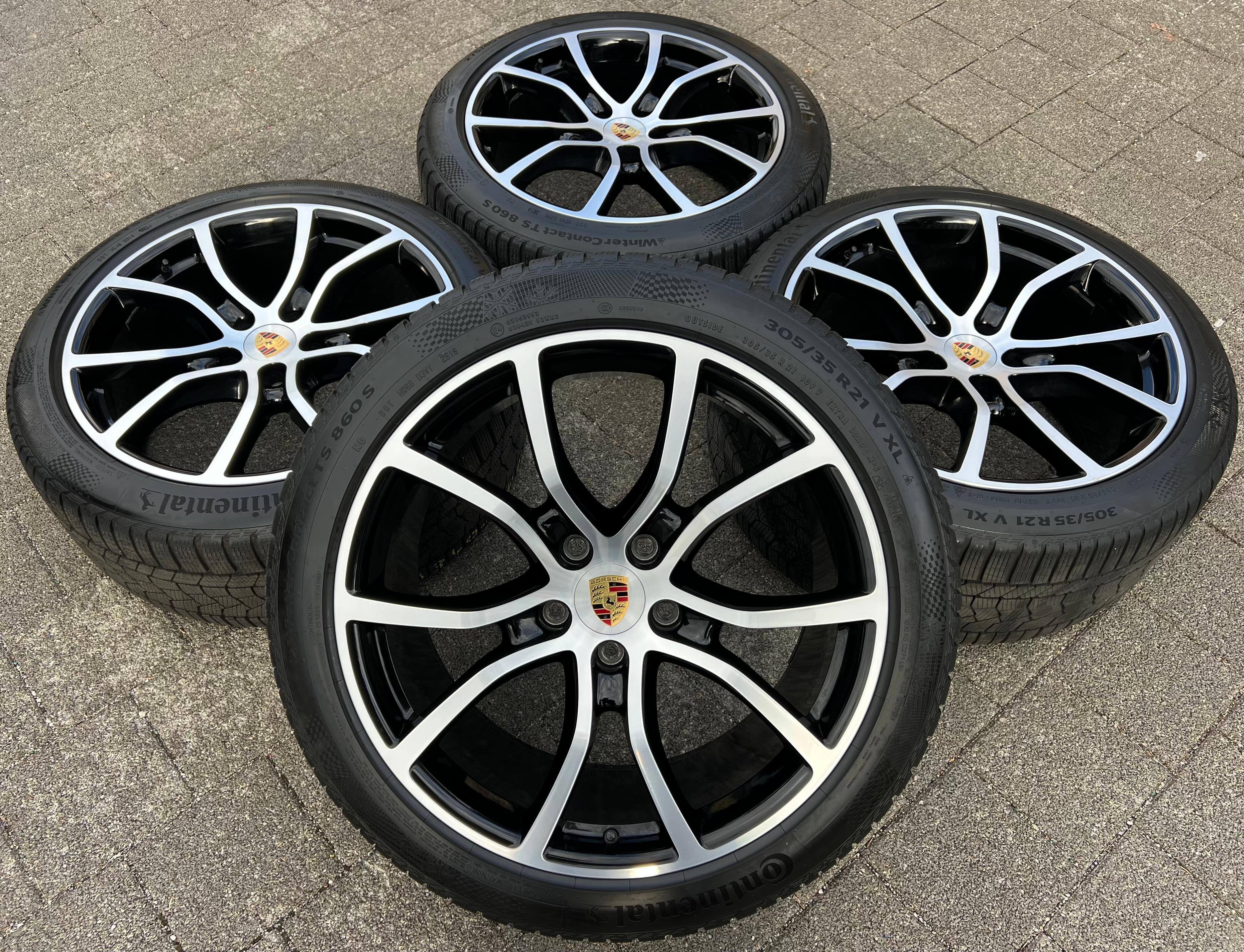 4 ORIGINAL 21" ALU WINTERRÄDER PORSCHE CAYENNE COUPE E3 9Y CONTINENTAL TOP