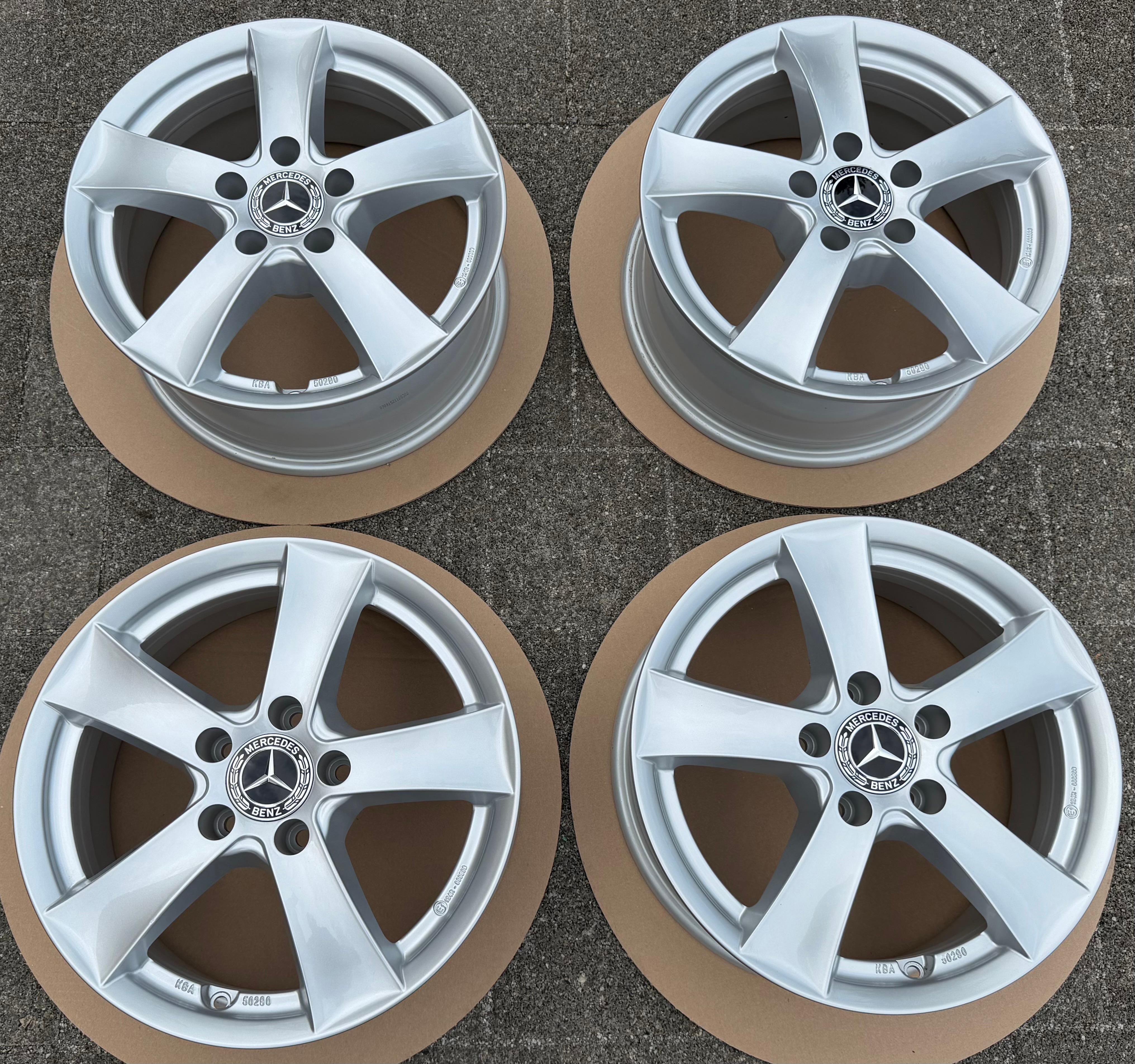 4 ALUFELGEN 16" MERCEDES A-KLASSE 177 176 B-KLASSE 246 247 C-KLASSE CLA 6,5x16 ET38