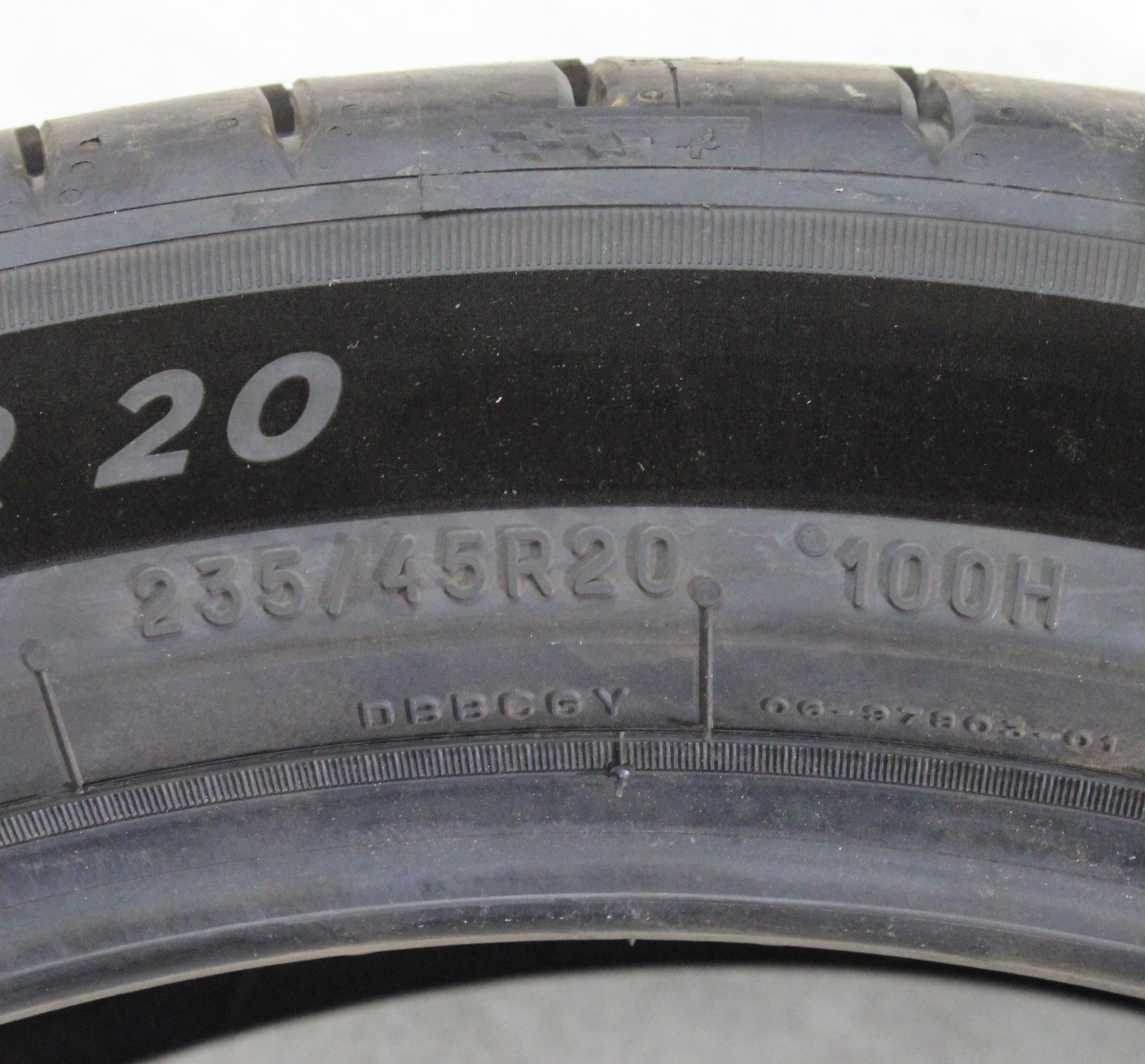 1 neumático de verano Michelin Pilot Sport EV AO 235/45R20 100H, 6-6,5 mm, 2024 XL