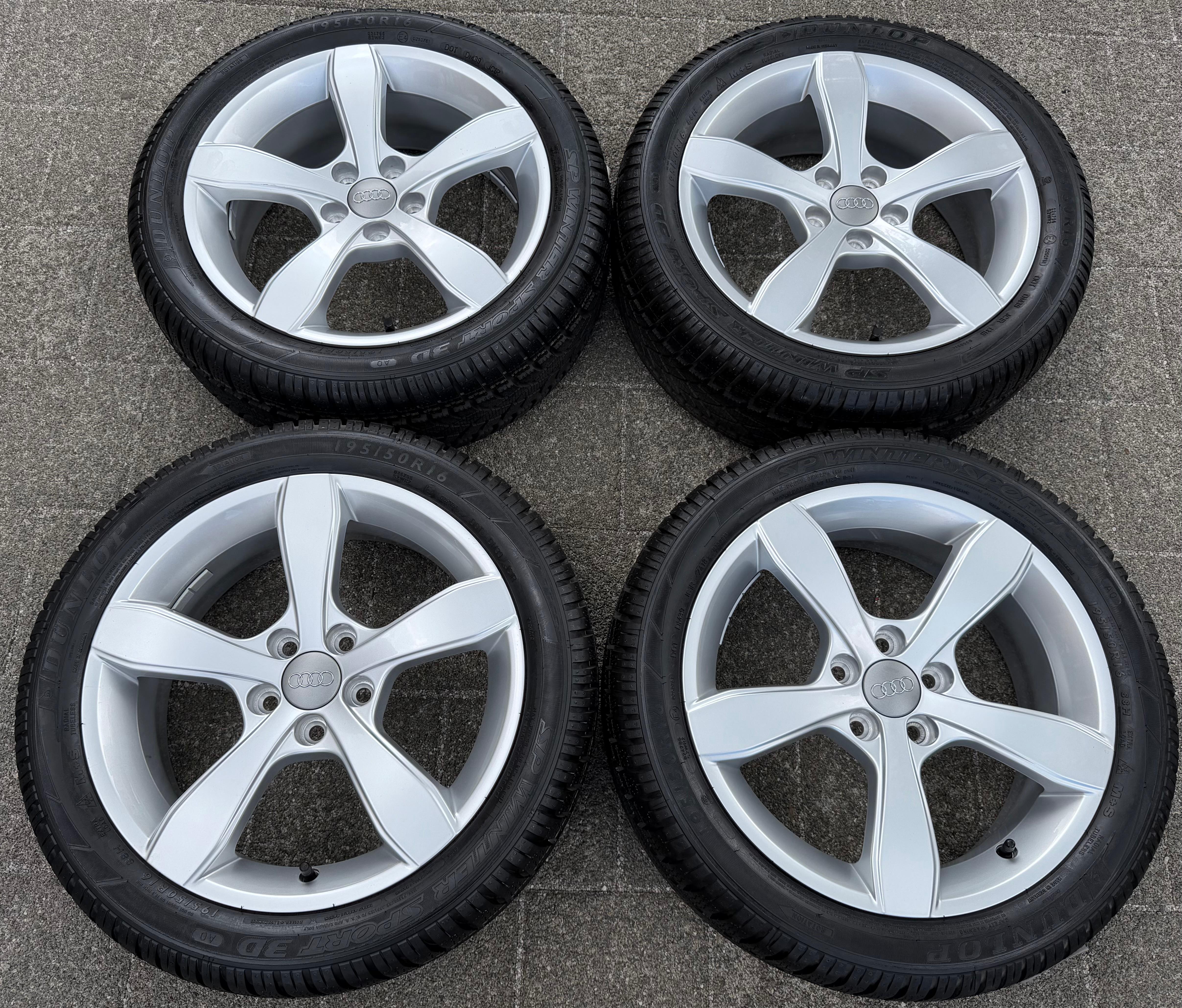 4 Original 16" Alu Winterräder Audi A1 8X 8X0071496 195/50R16 88H Dunlop