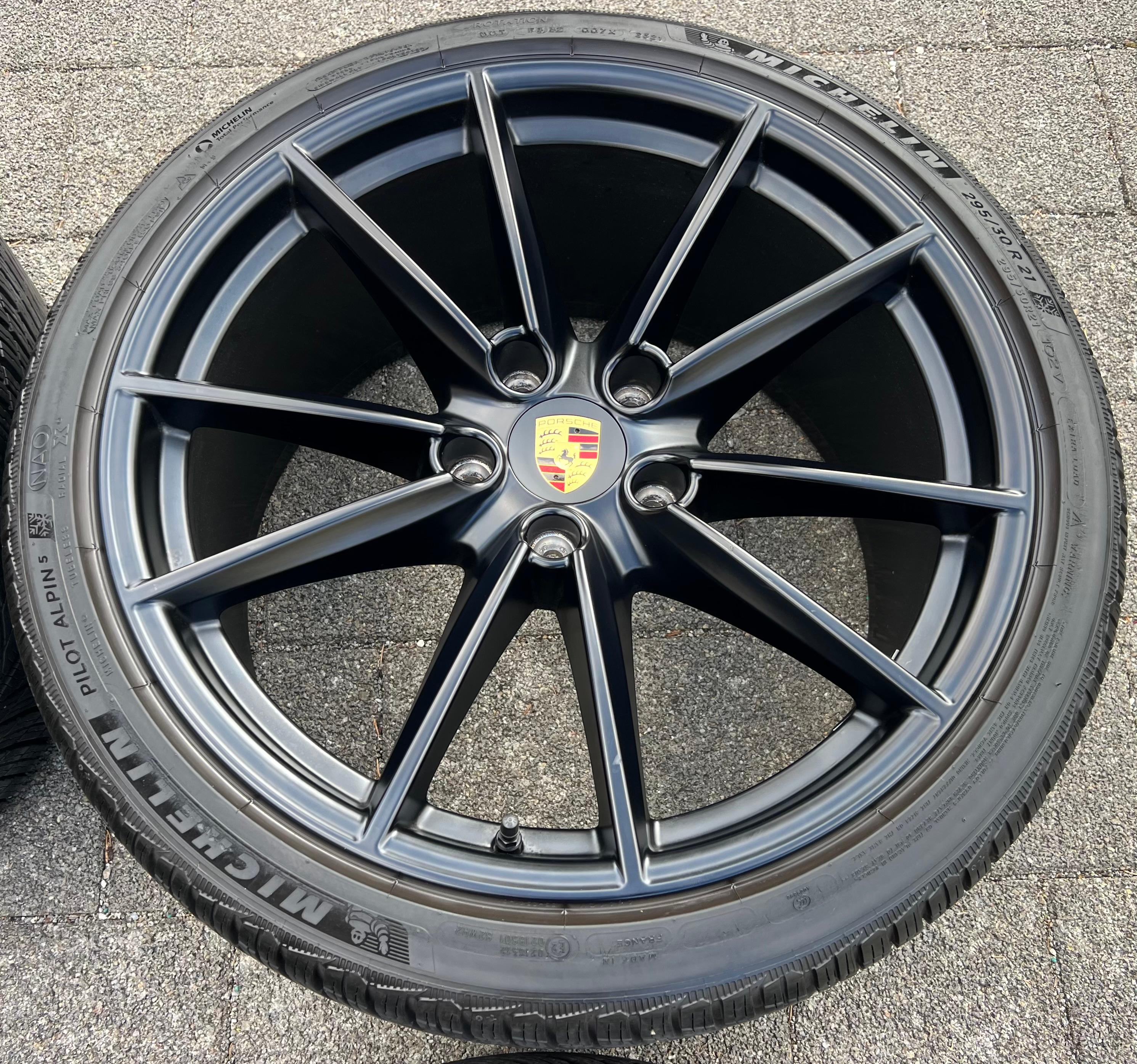 4 ORIGINAL 20" 21" ALU WINTERRÄDER PORSCHE 911 992 992601025C 992601025D SCHWARZ RDKS