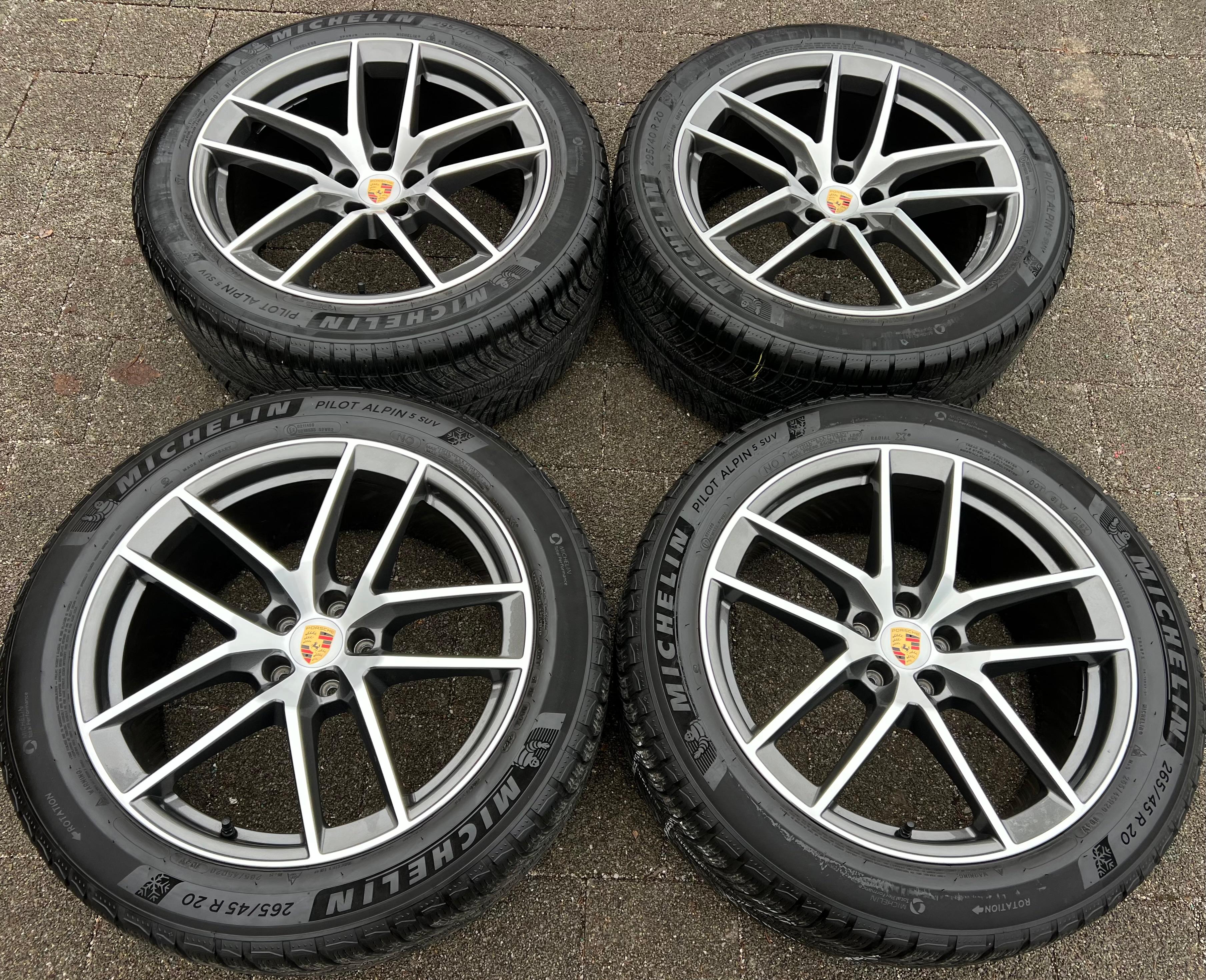 4 ORIGINAL 20" ALU WINTERRÄDER PORSCHE MACAN 265/45R20 104V 295/40R20 106V RDKS