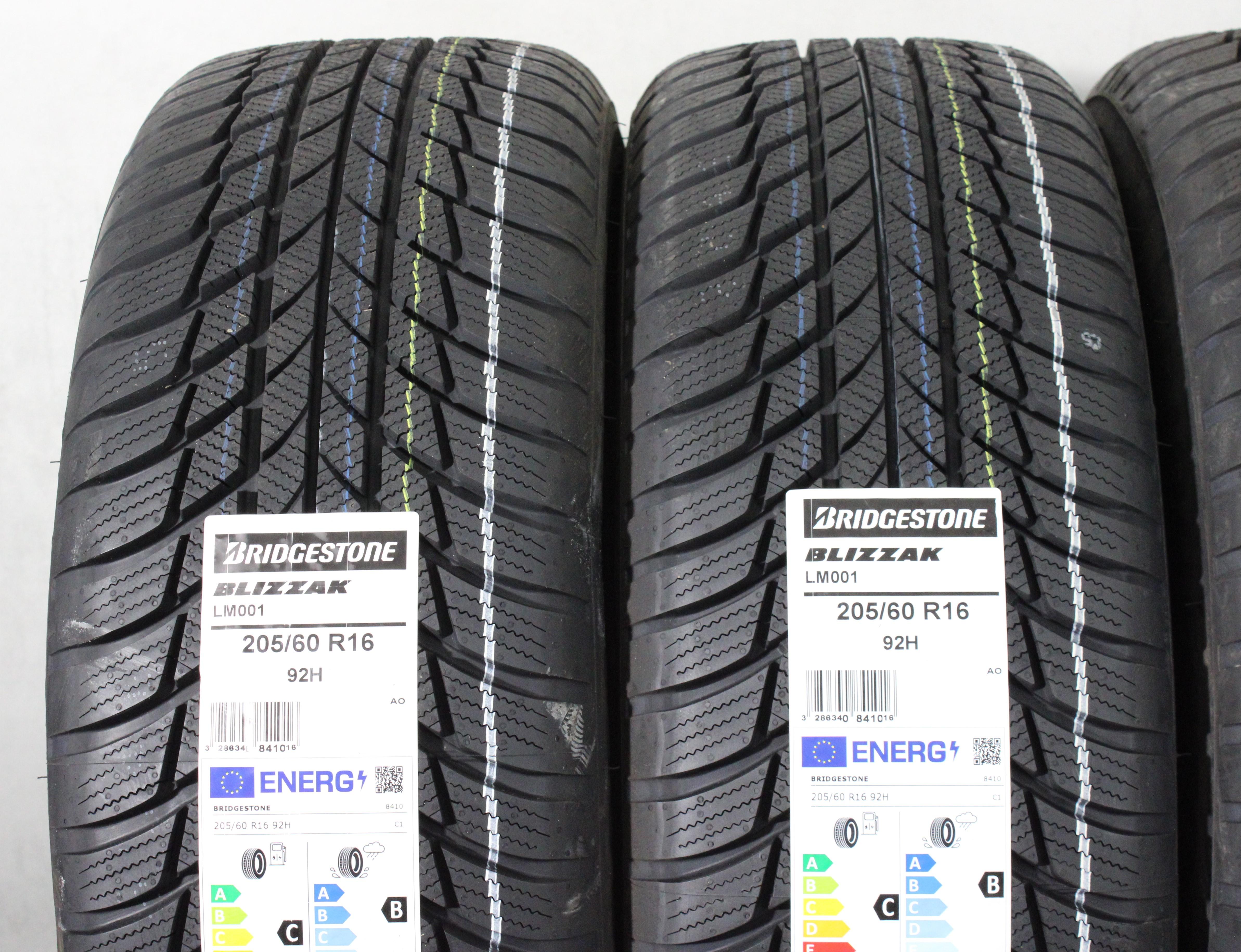 4 pneus hiver Bridgestone Blizzak LM001 AO 2024 92H, 205/60R16, neufs