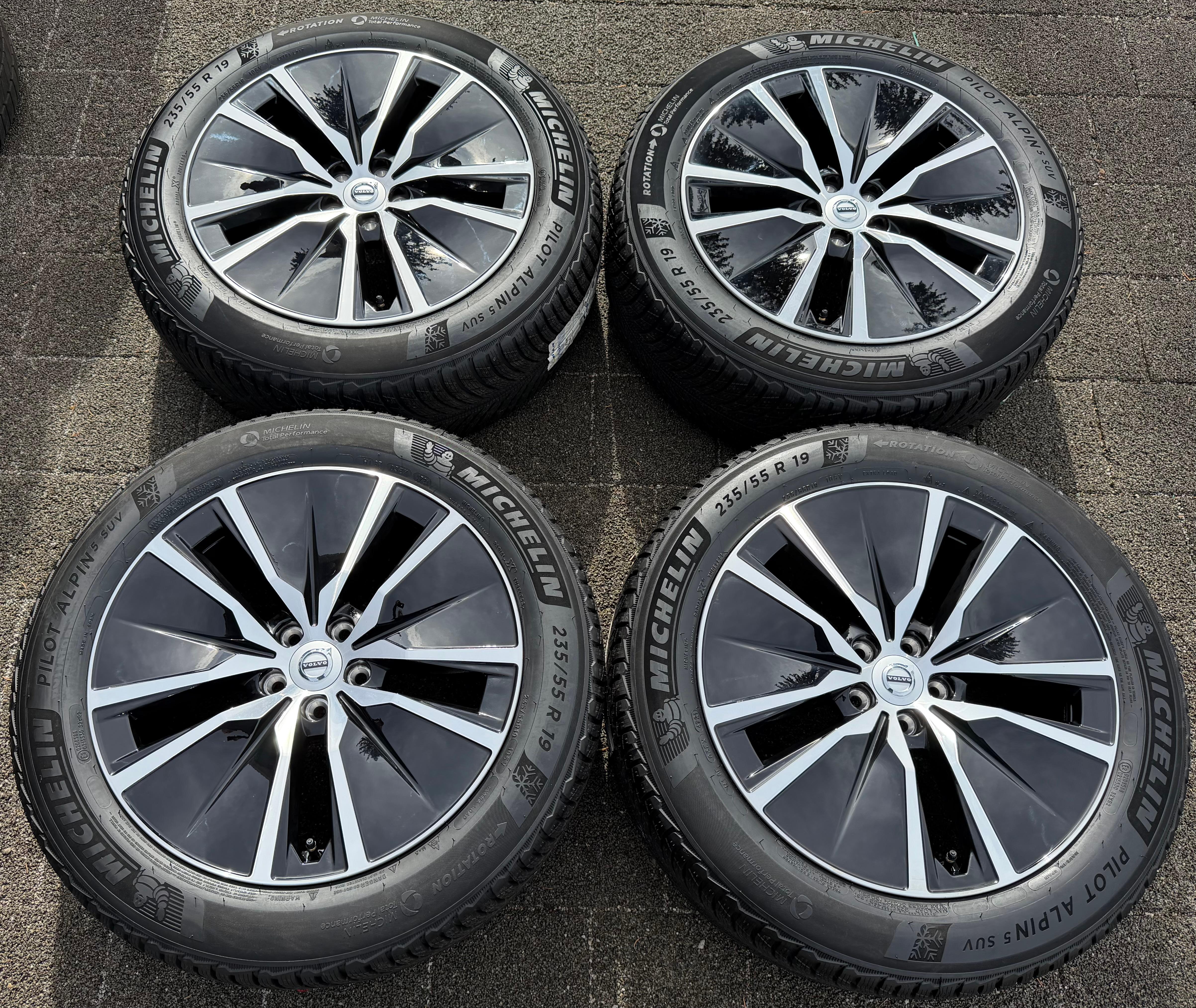 4 ruedas de invierno de aleación originales de 19" para Volvo XC90 II 31680216 235/55R19 105V Michelin