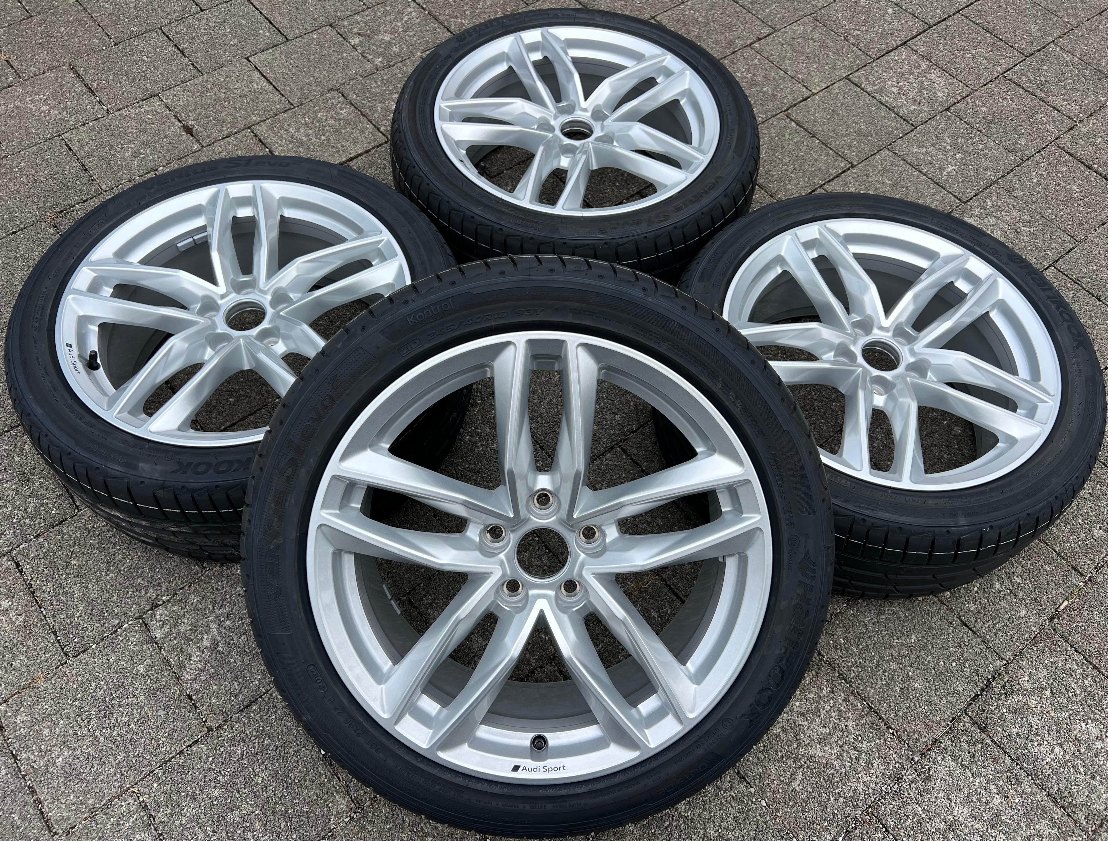 4 ROUES D'ÉTÉ ORIGINALES 18" EN ALU AUDI A4 S4 8W B9 8W0601025HK 245/40R18 93Y 2024 NEUVES
