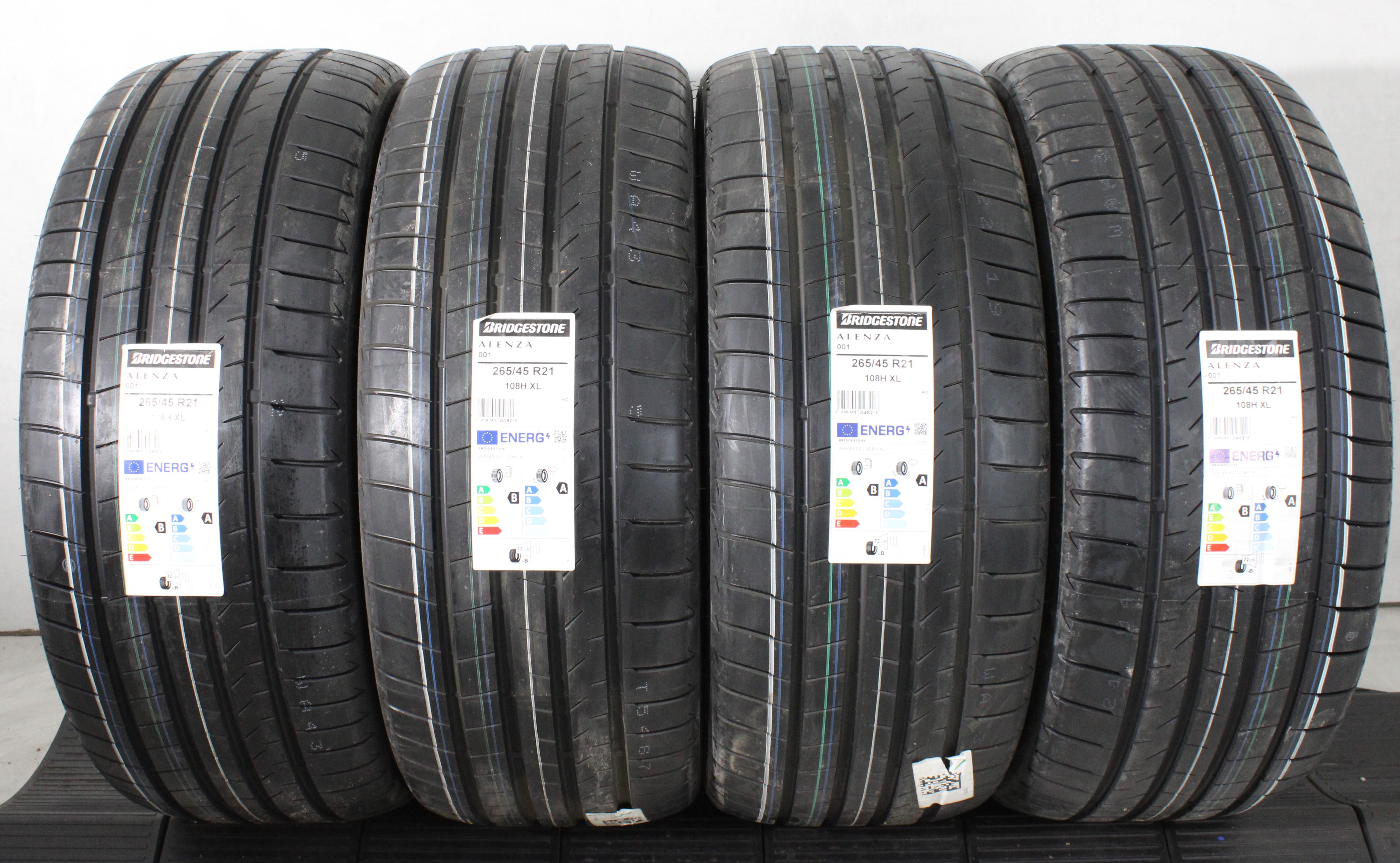 4 x 265/45R21 108H Sommerreifen Bridgestone Alenza 001 AO 2022 XL