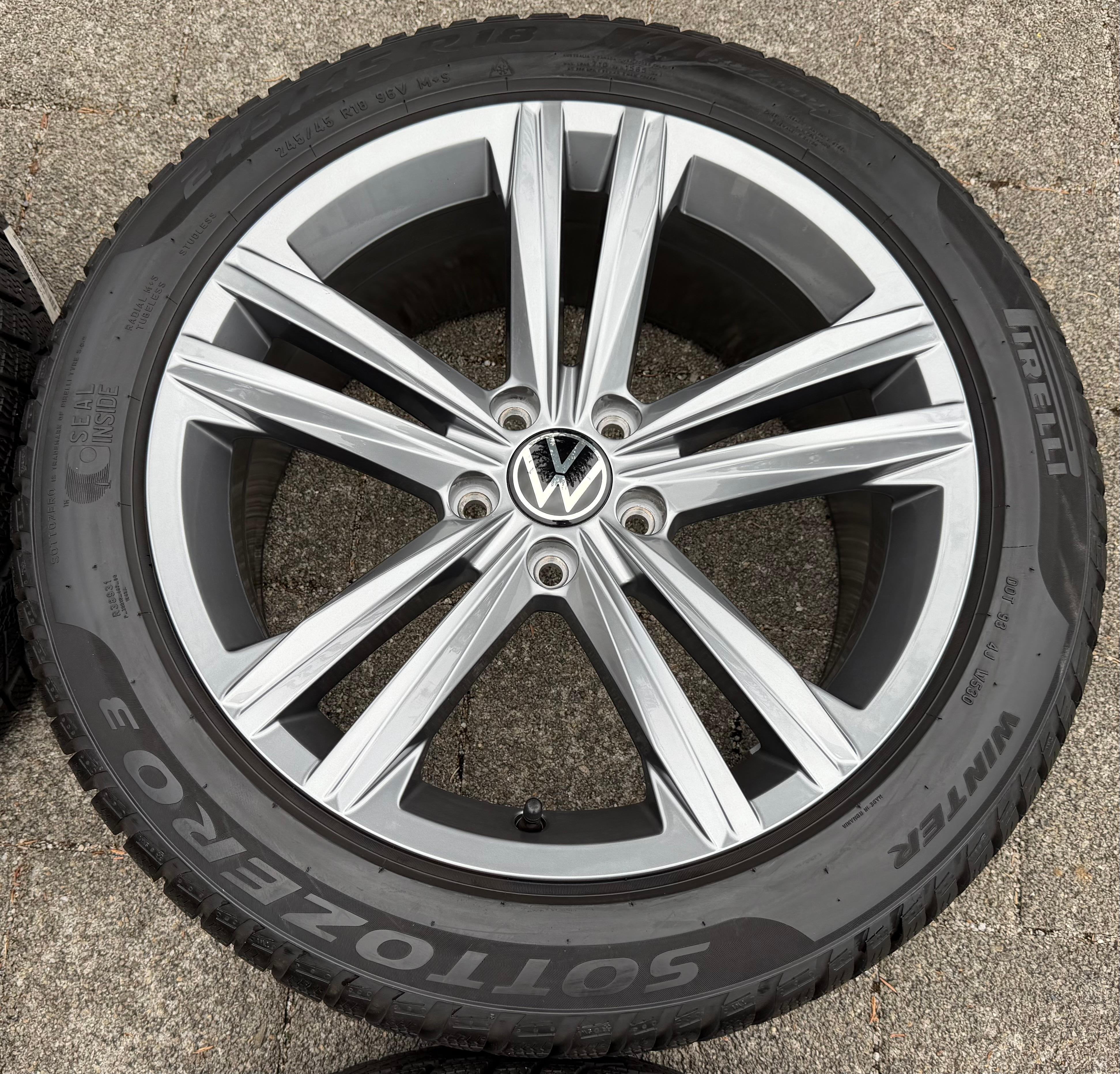 4 Original 18" Alu Winterräder VW Arteon 3H 3G B8 3G8601025N Sebring 245/45R18 96V