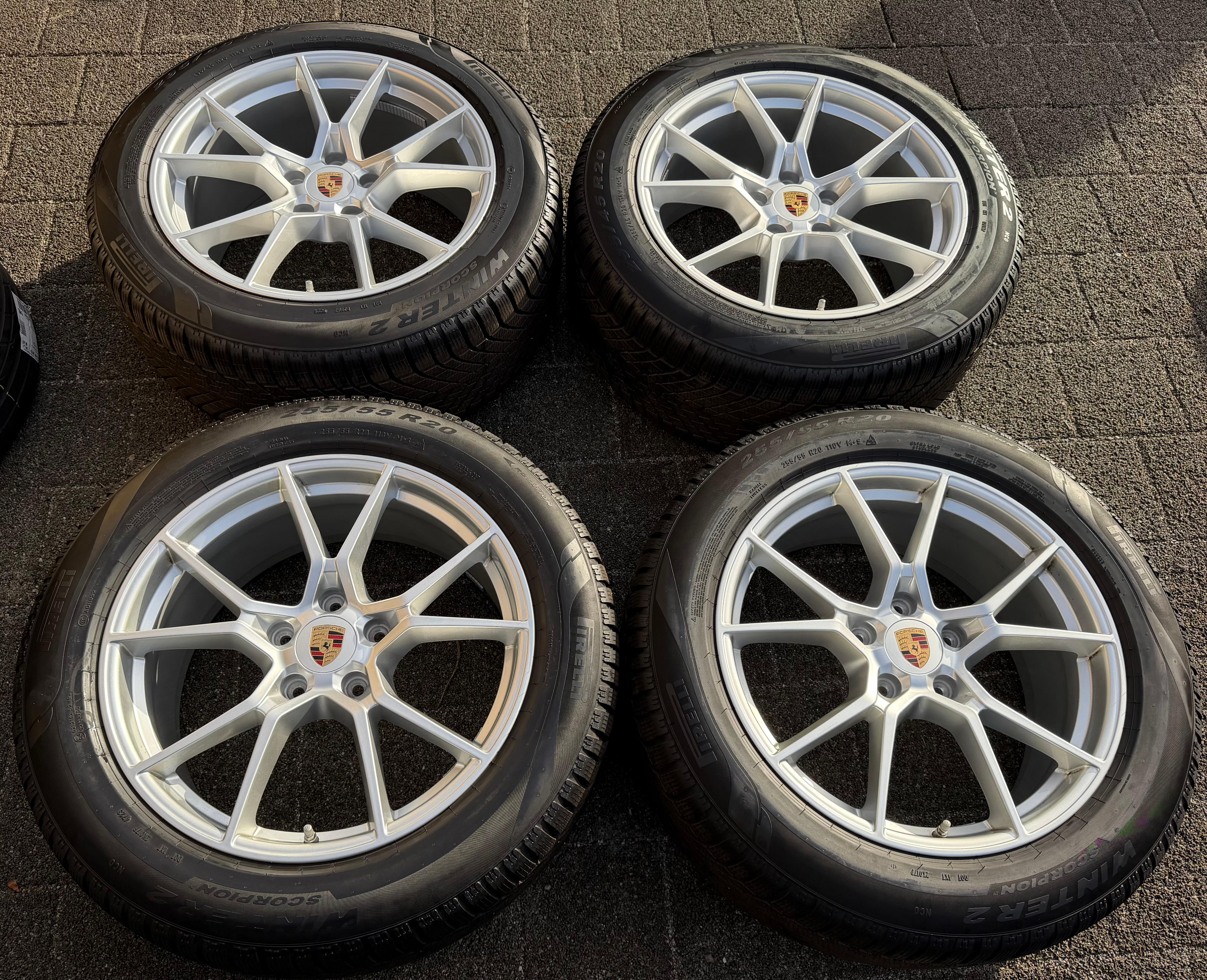 4 ruedas de invierno de aleación originales de 20" para Porsche Cayenne II E3 9YA 9Y0601025CB 9Y0601025CC