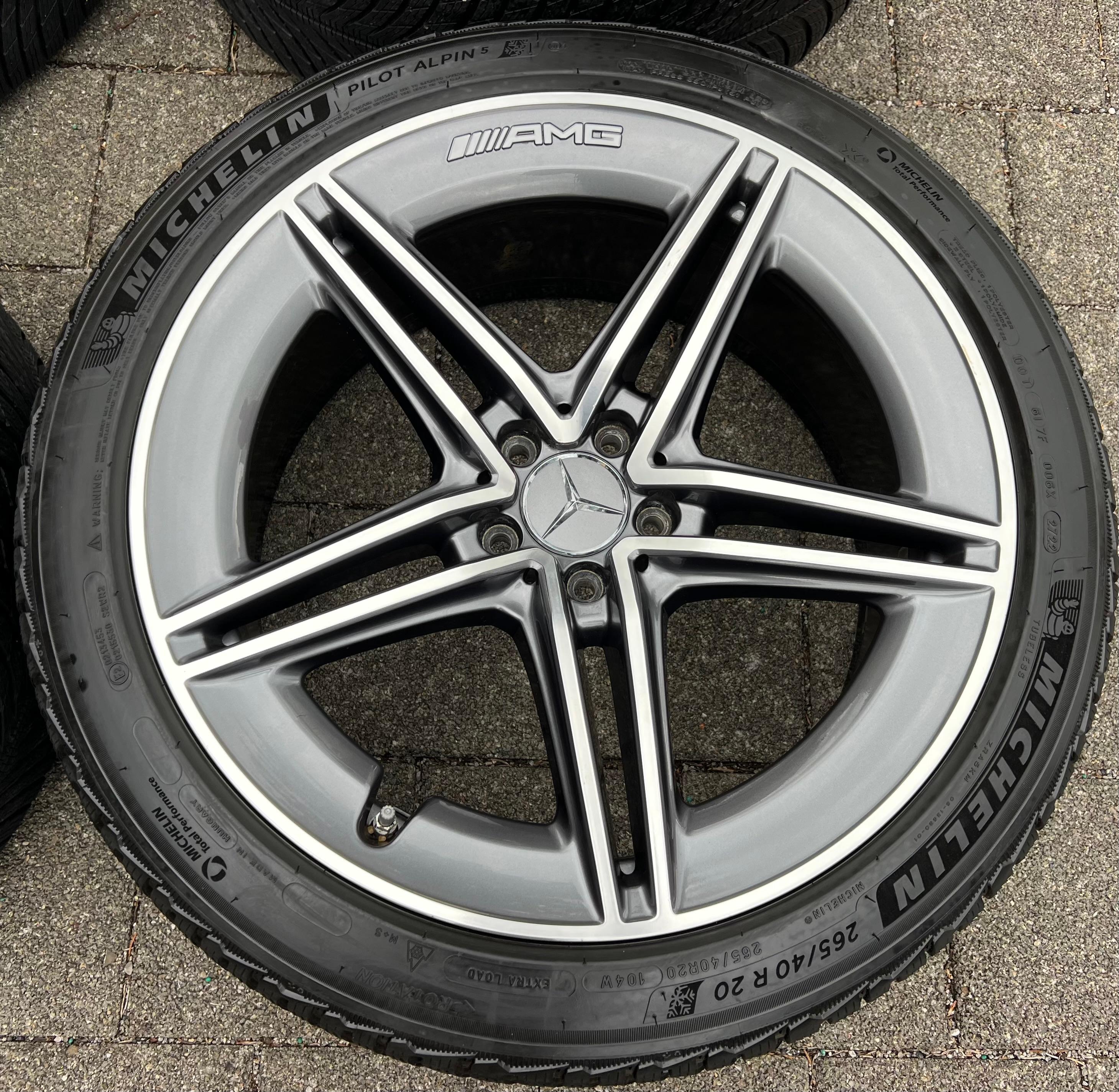 4 ORIGINELE 20" LICHTMETALEN WINTERWIELEN MERCEDES BENZ AMG GT X290 A2904010400 A2904010500