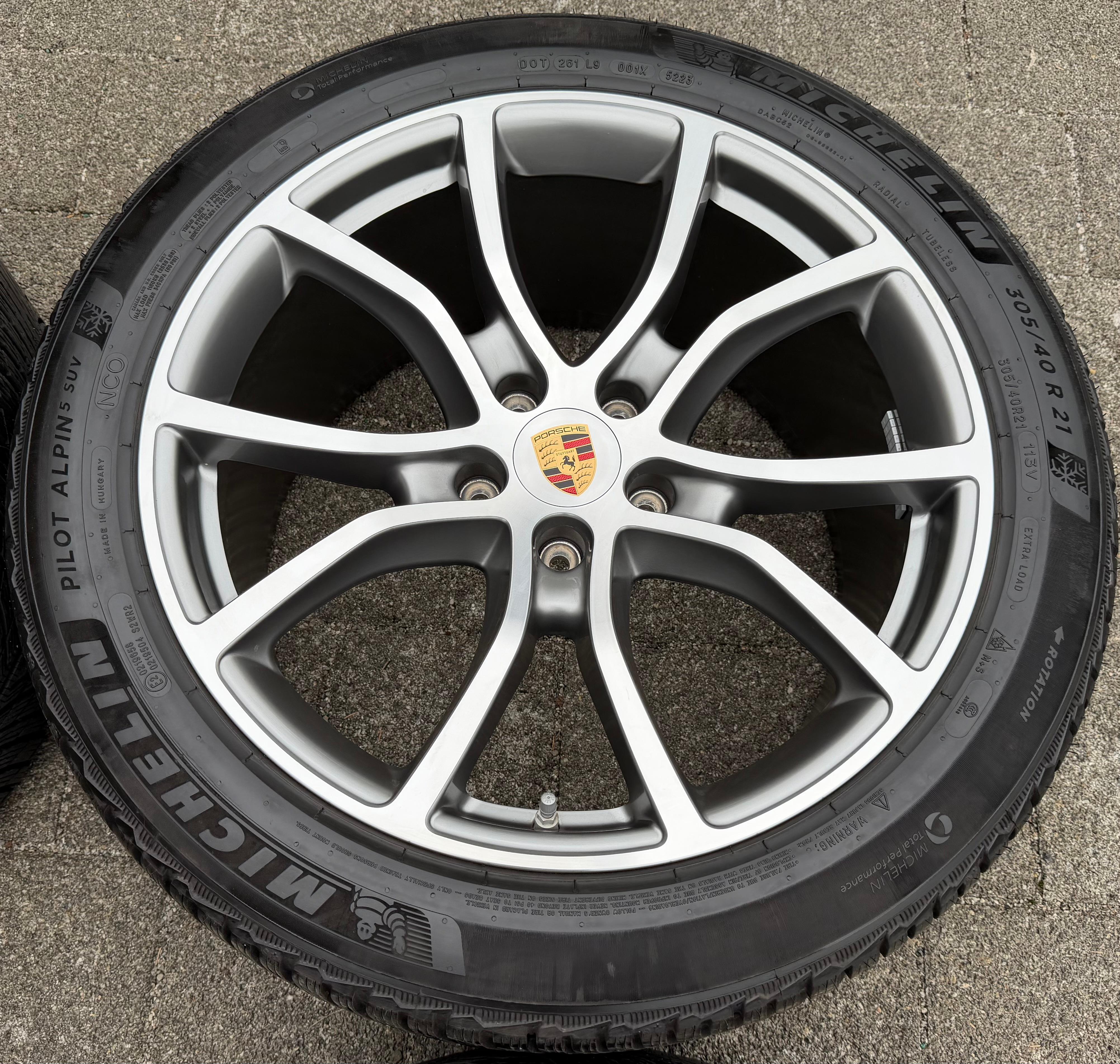 4 Original 21" Alu Winterräder Porsche Cayenne 9Y II 9Y0601025DB 9Y0601025DC RDK