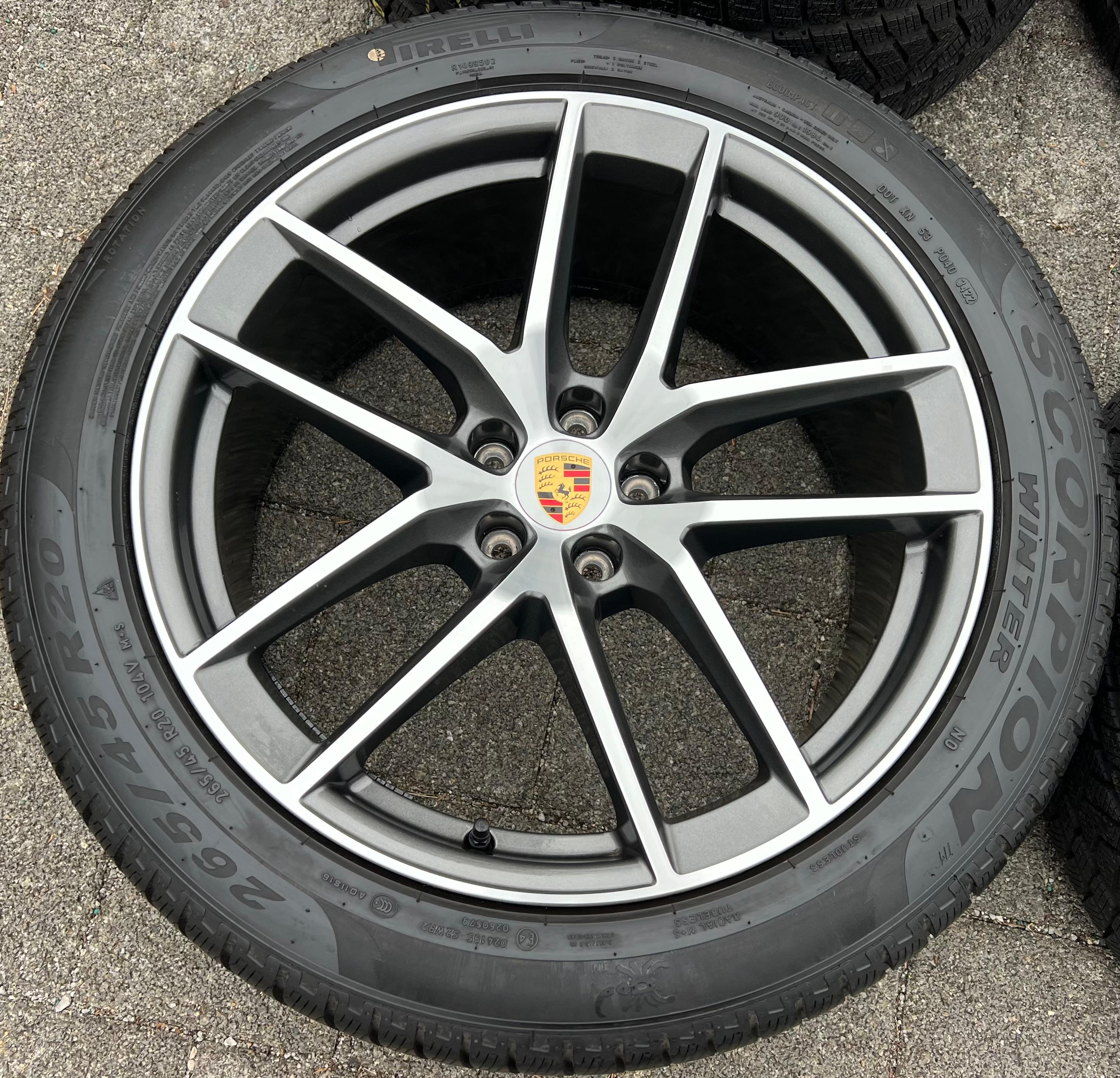 4 ORIGINAL 20" ALU WINTERRÄDER PORSCHE MACAN 265/45R20 104V 295/40R20 106V RDKS