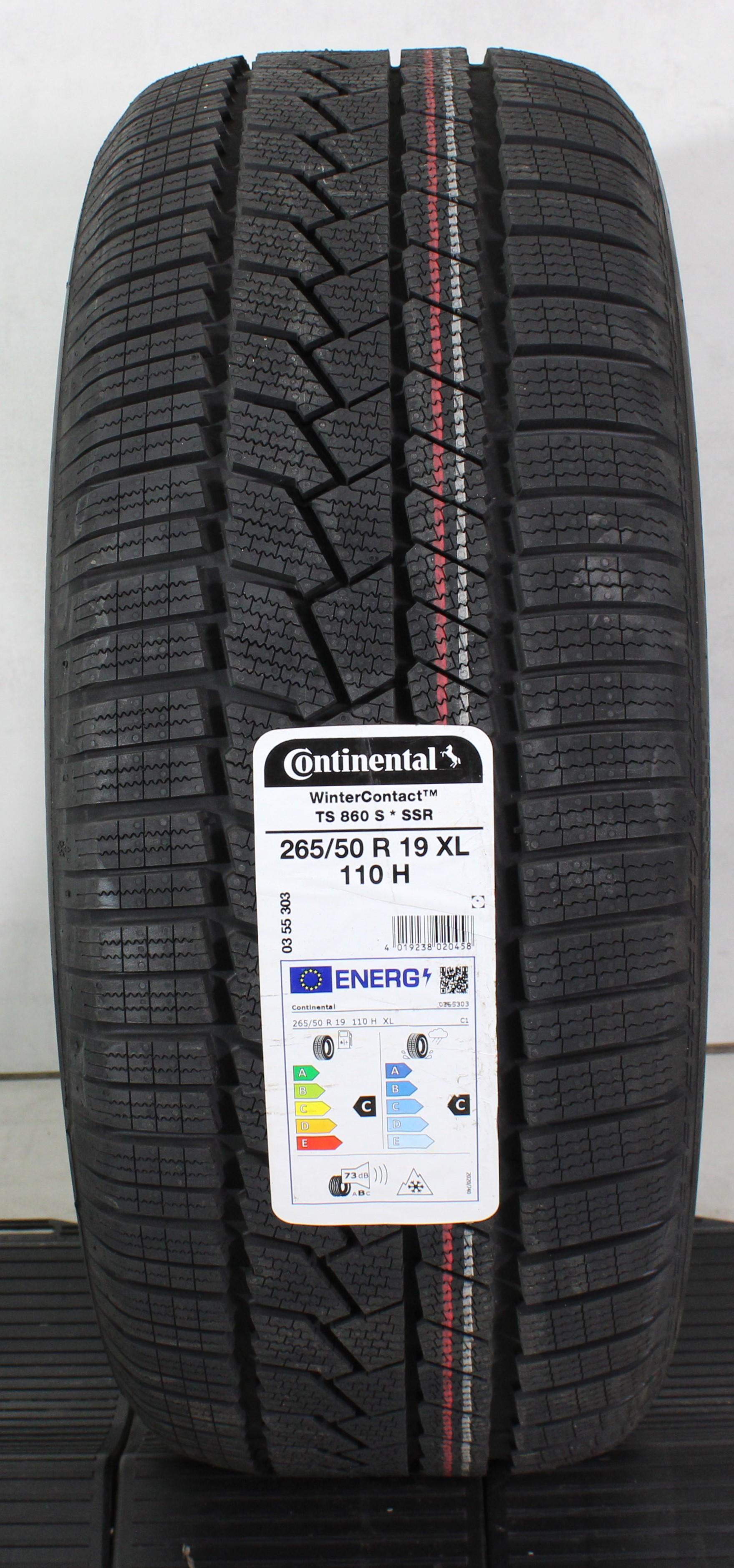 1 x 265/50R19 110H Winterreifen Continental Winter Contact TS860S SSR Runflat 2021 *