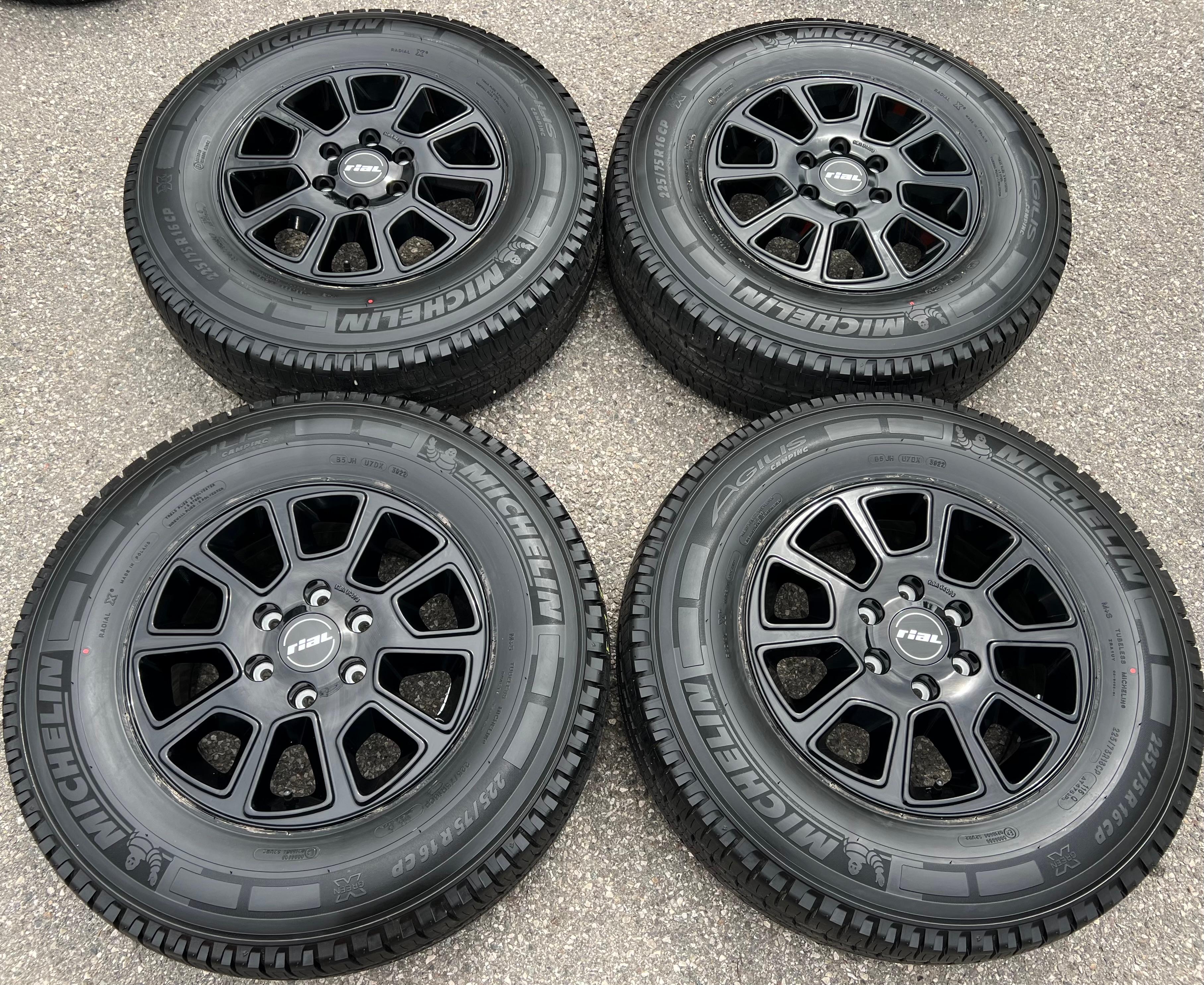 4 ALU SOMMERRÄDER MERCEDES SPRINTER W906 W907 VW CRAFTER 225/75R16C 116Q MICHELIN FREIHAUS