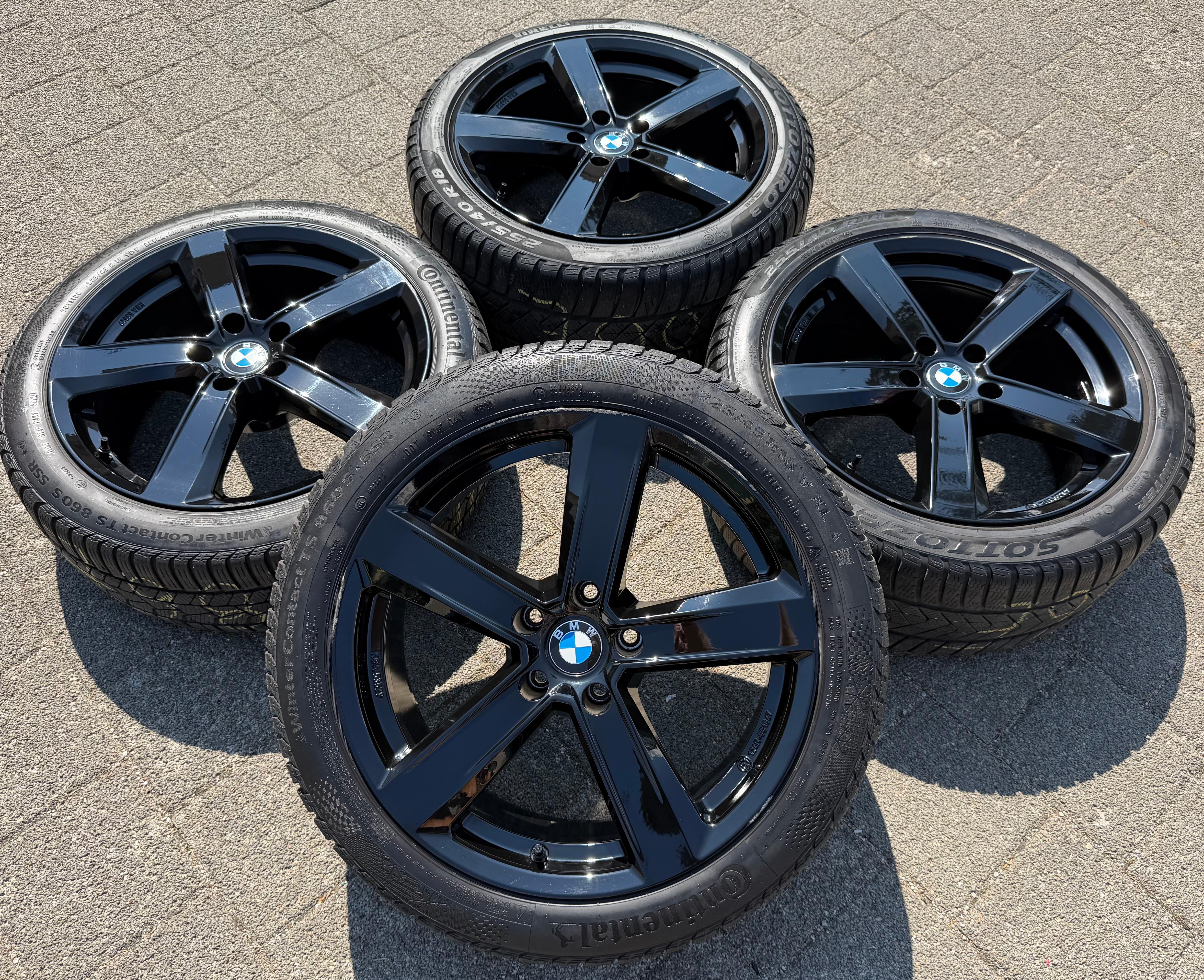 4 llantas de aluminio de 18" para invierno para BMW Serie 2 (G42), Serie 3 (G20, G21), Serie 4 (G22, G23) con neumáticos mixtos